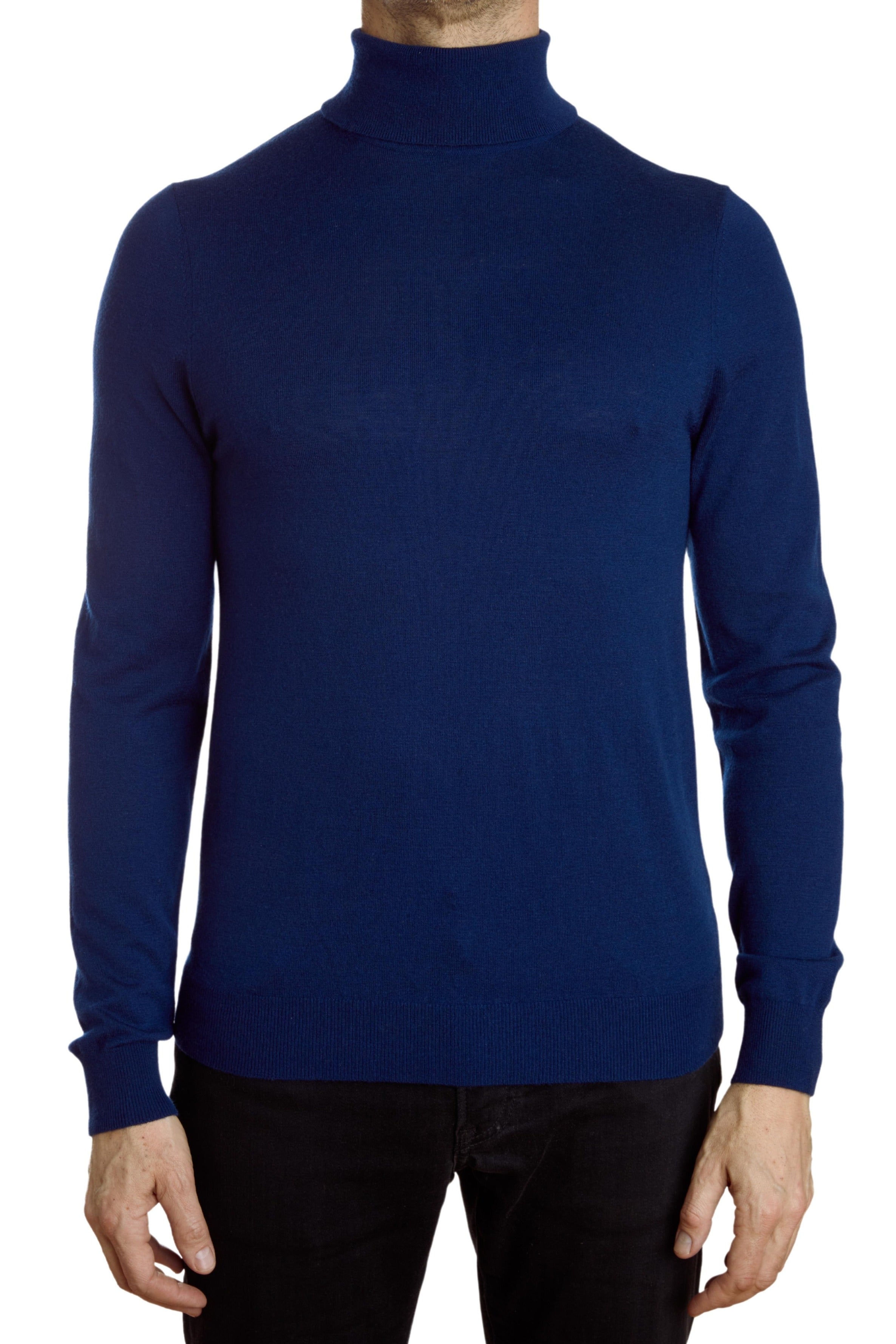 Fine Gauge Turtleneck - Sapphire
