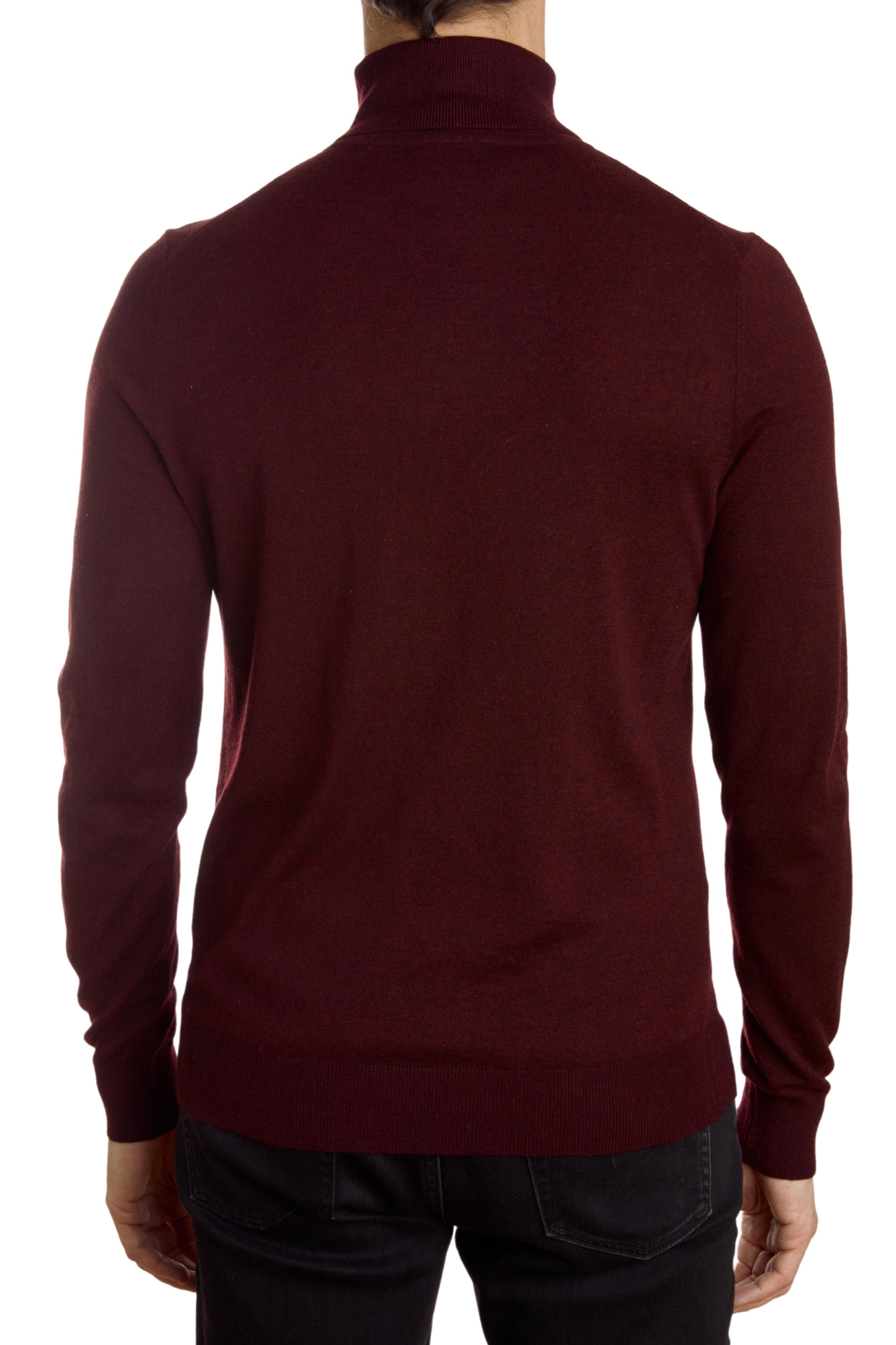 Fine Gauge Turtleneck - Winery