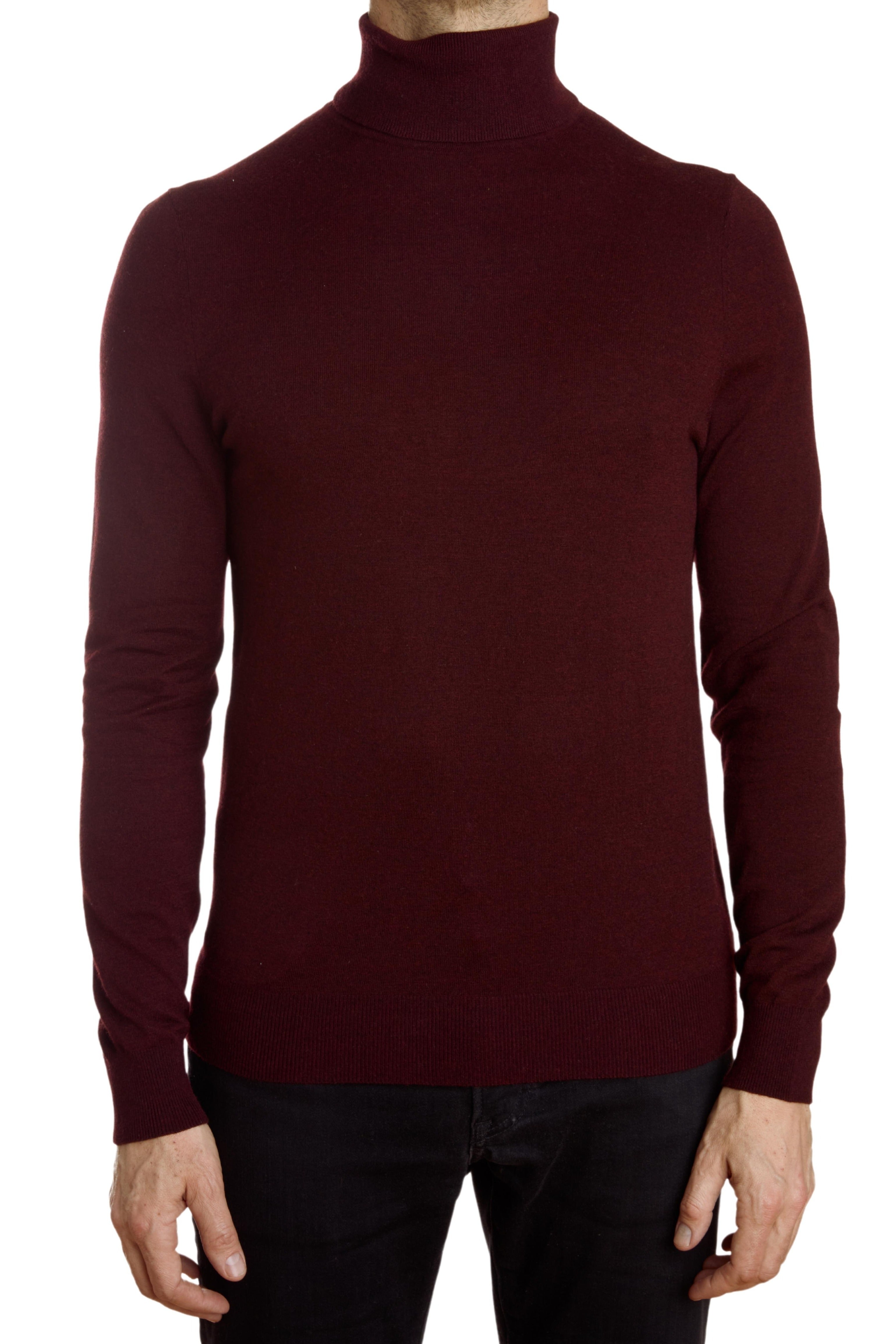 Fine Gauge Turtleneck - Winery