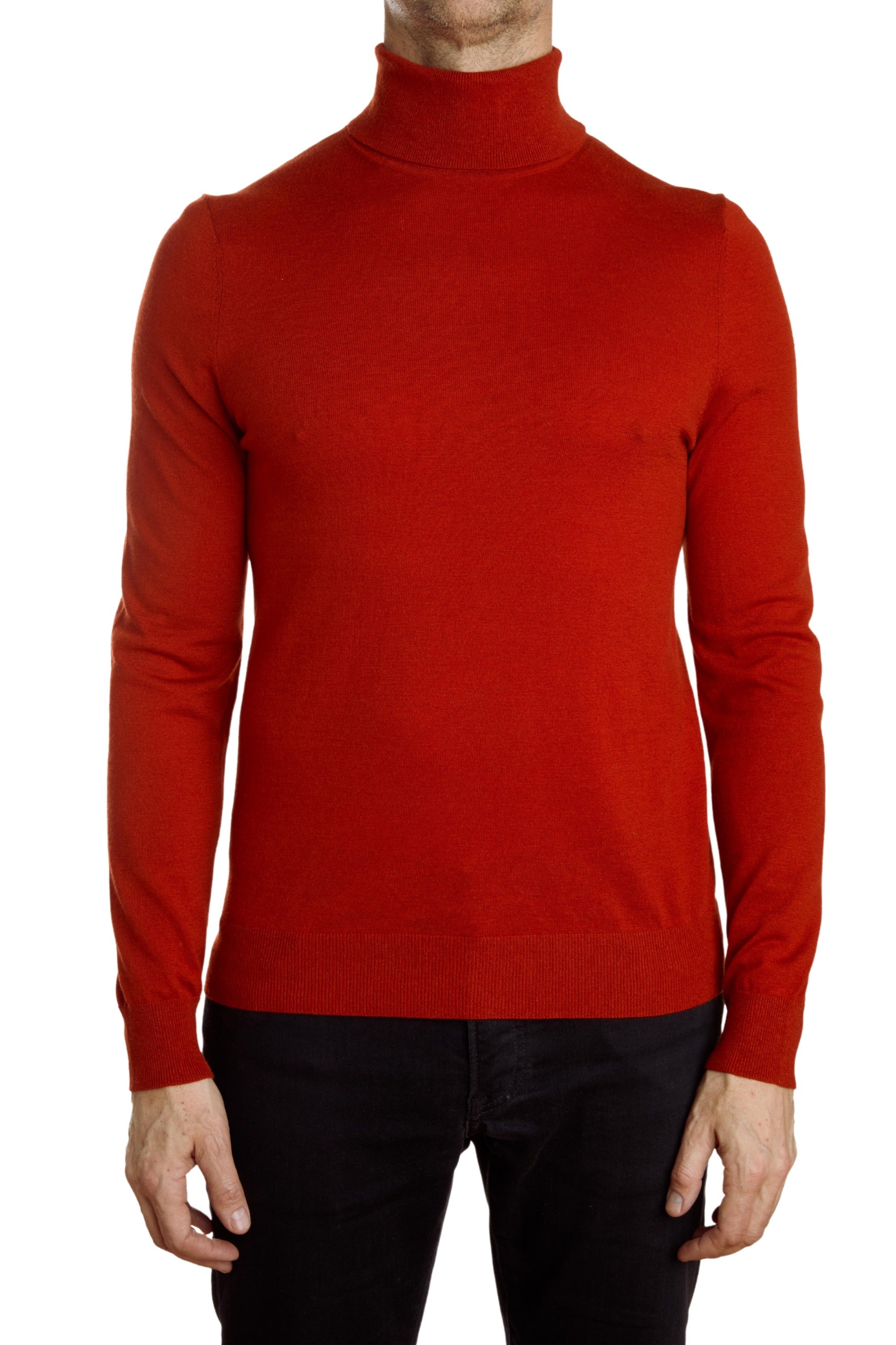 Fine Gauge Turtleneck - Pimento
