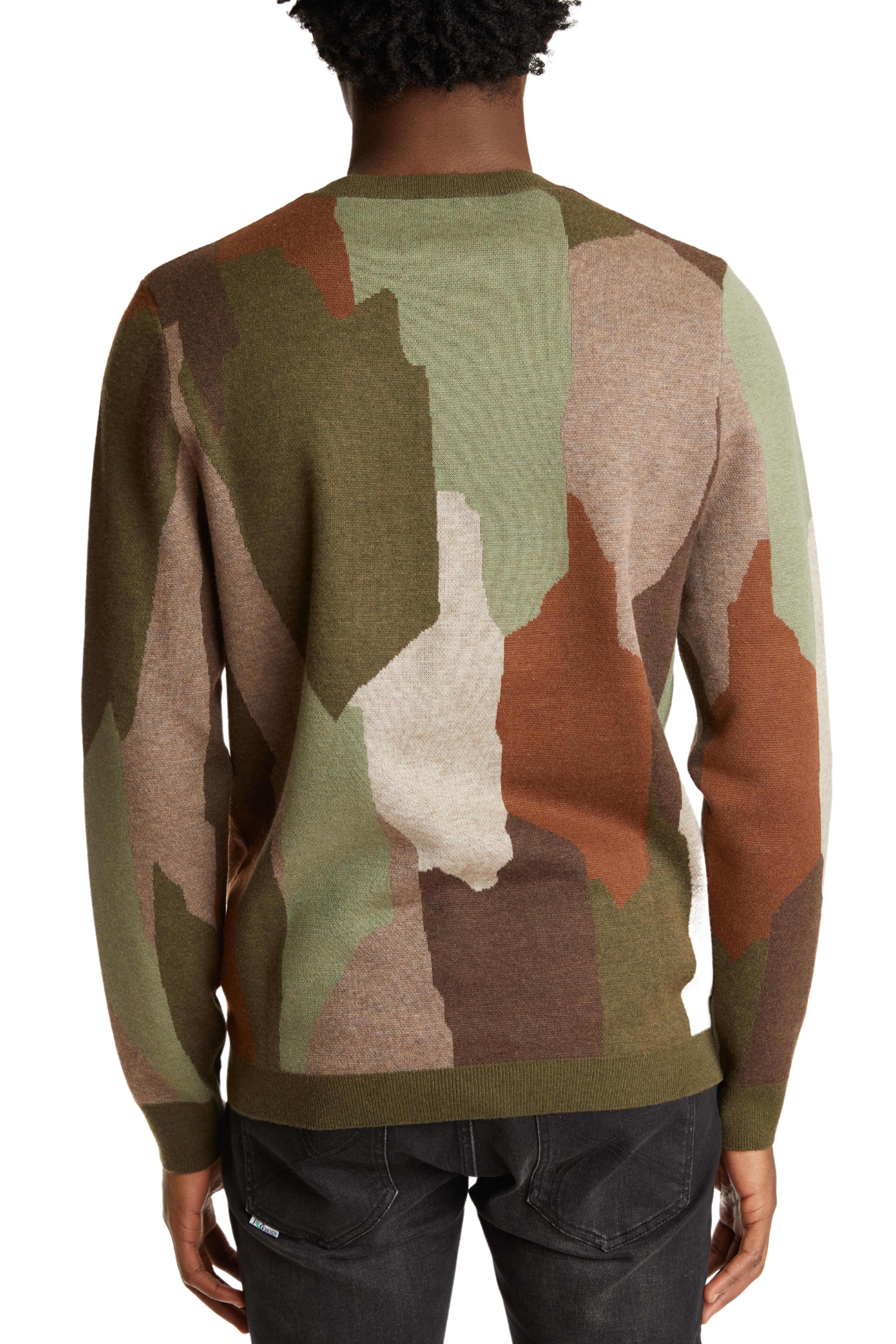 Abstract Camo Crew Sweater - Camo