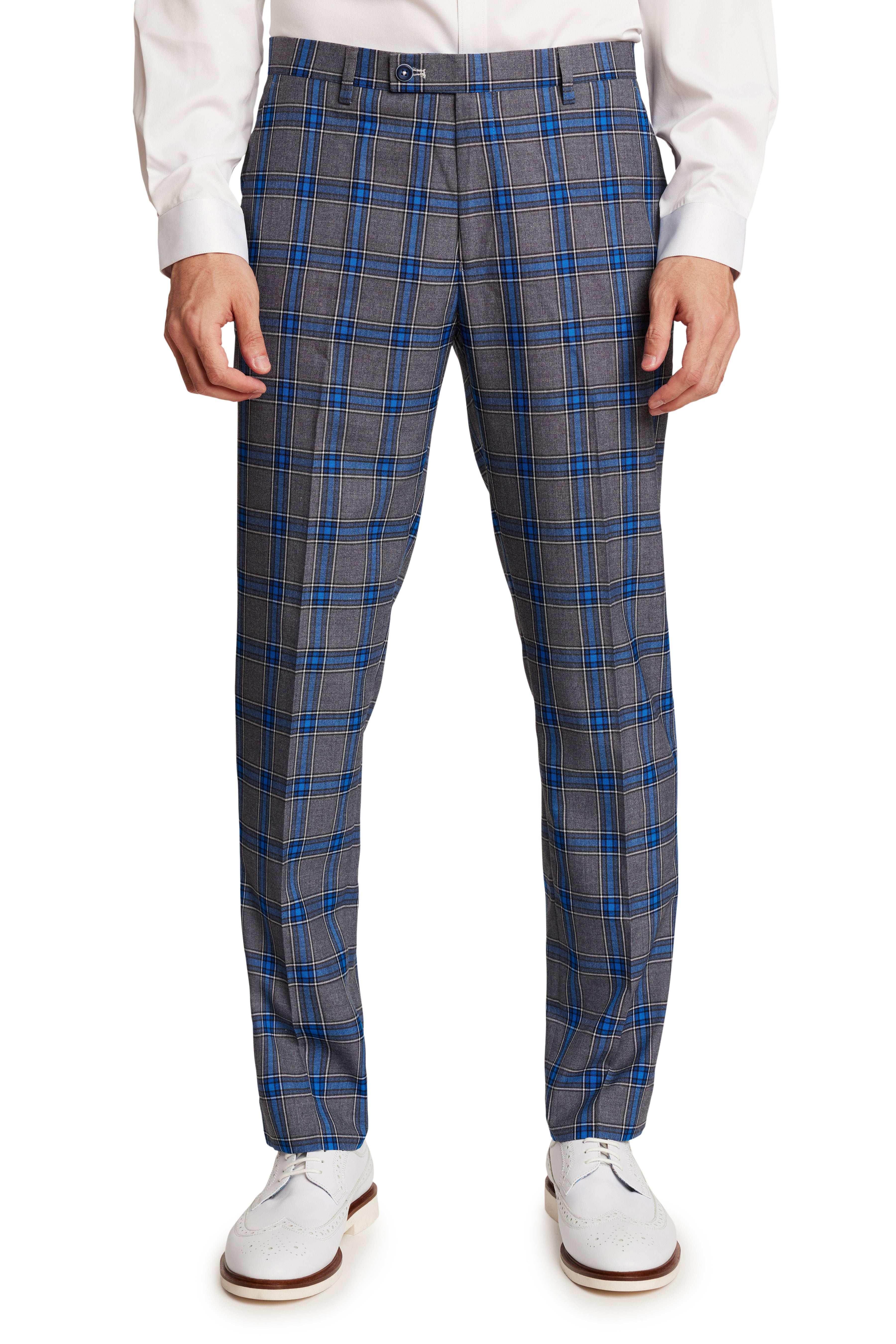 Downing Pants - slim - Grey Royal Check