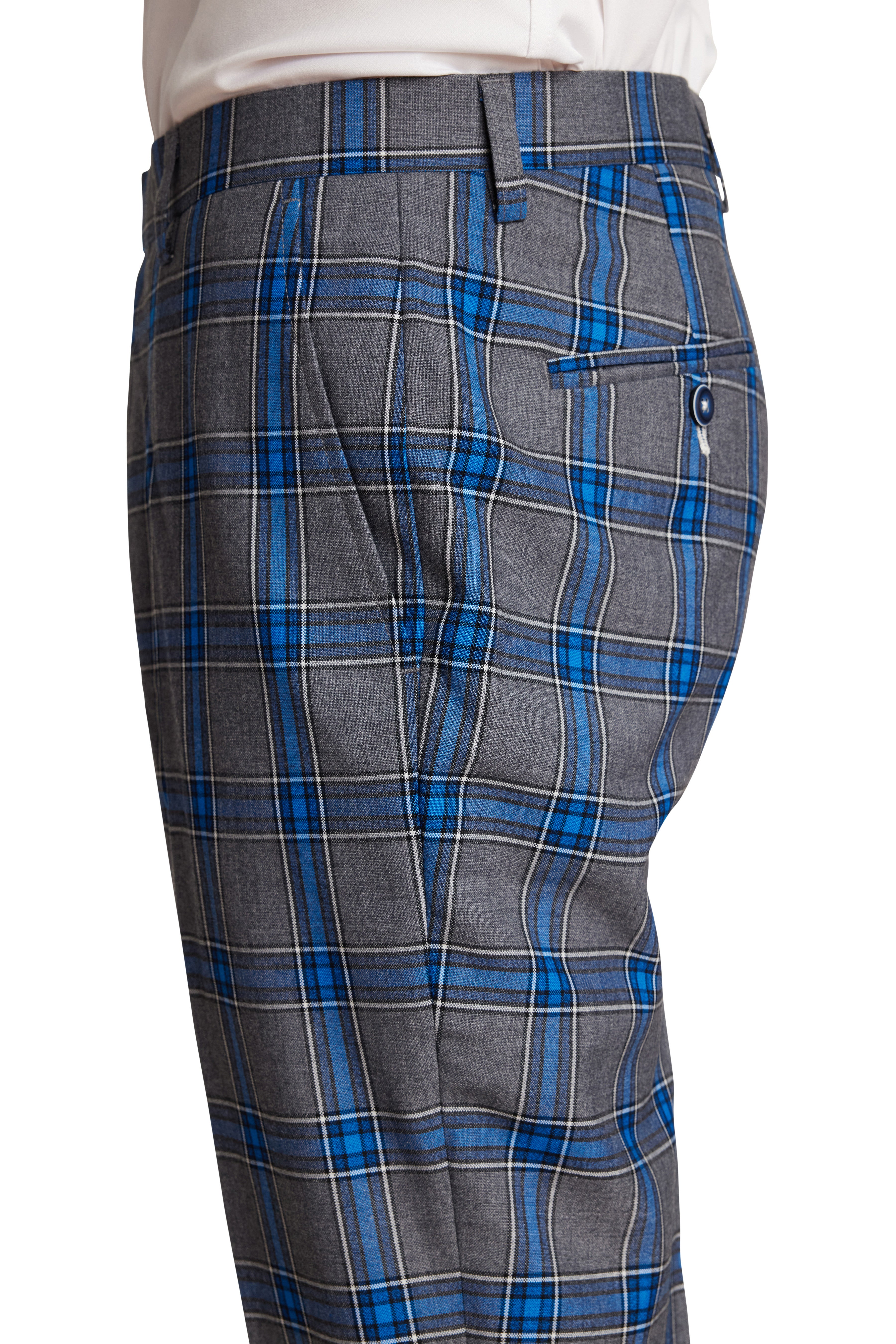 Downing Pants - slim - Grey Royal Check