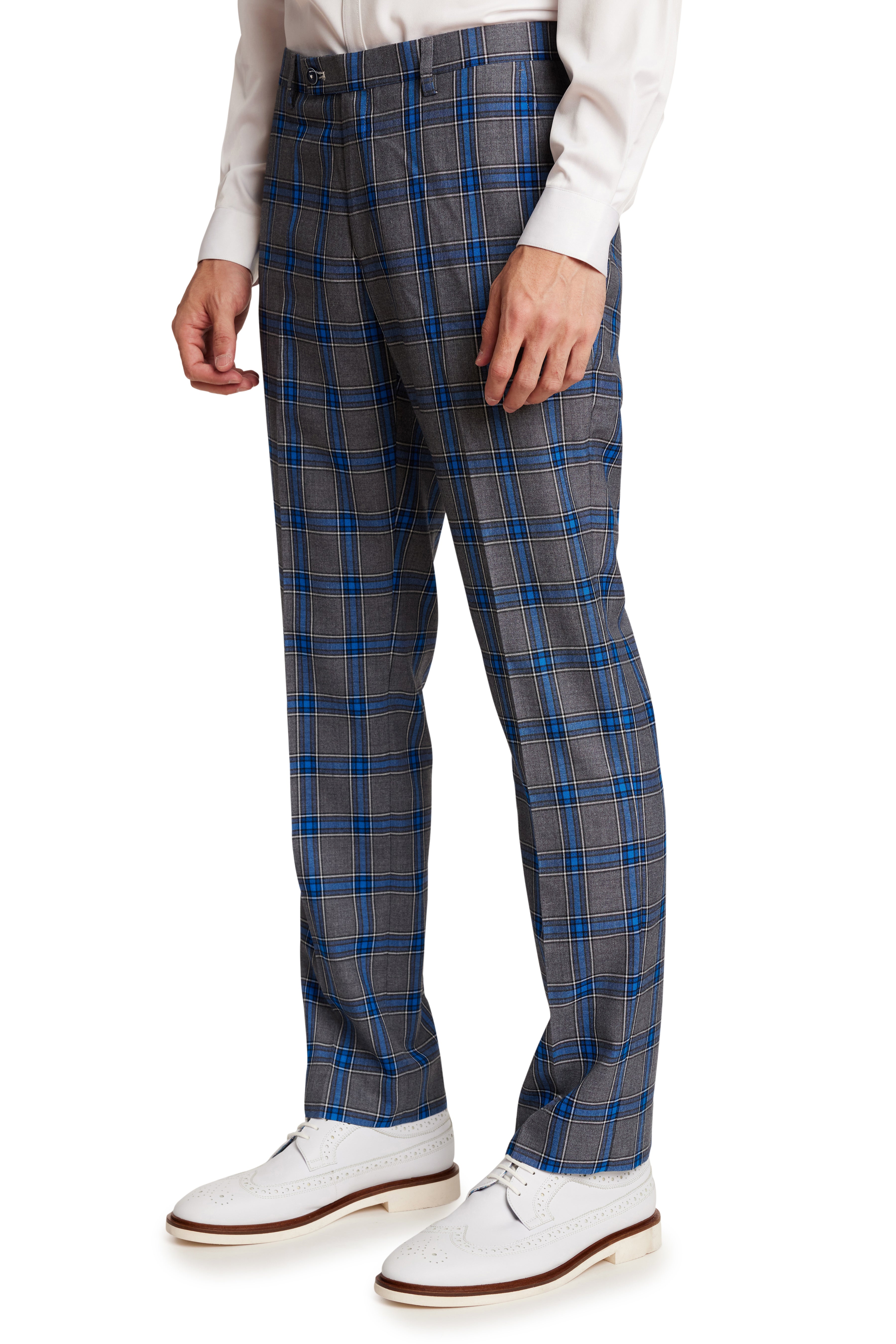 Downing Pants - slim - Grey Royal Check