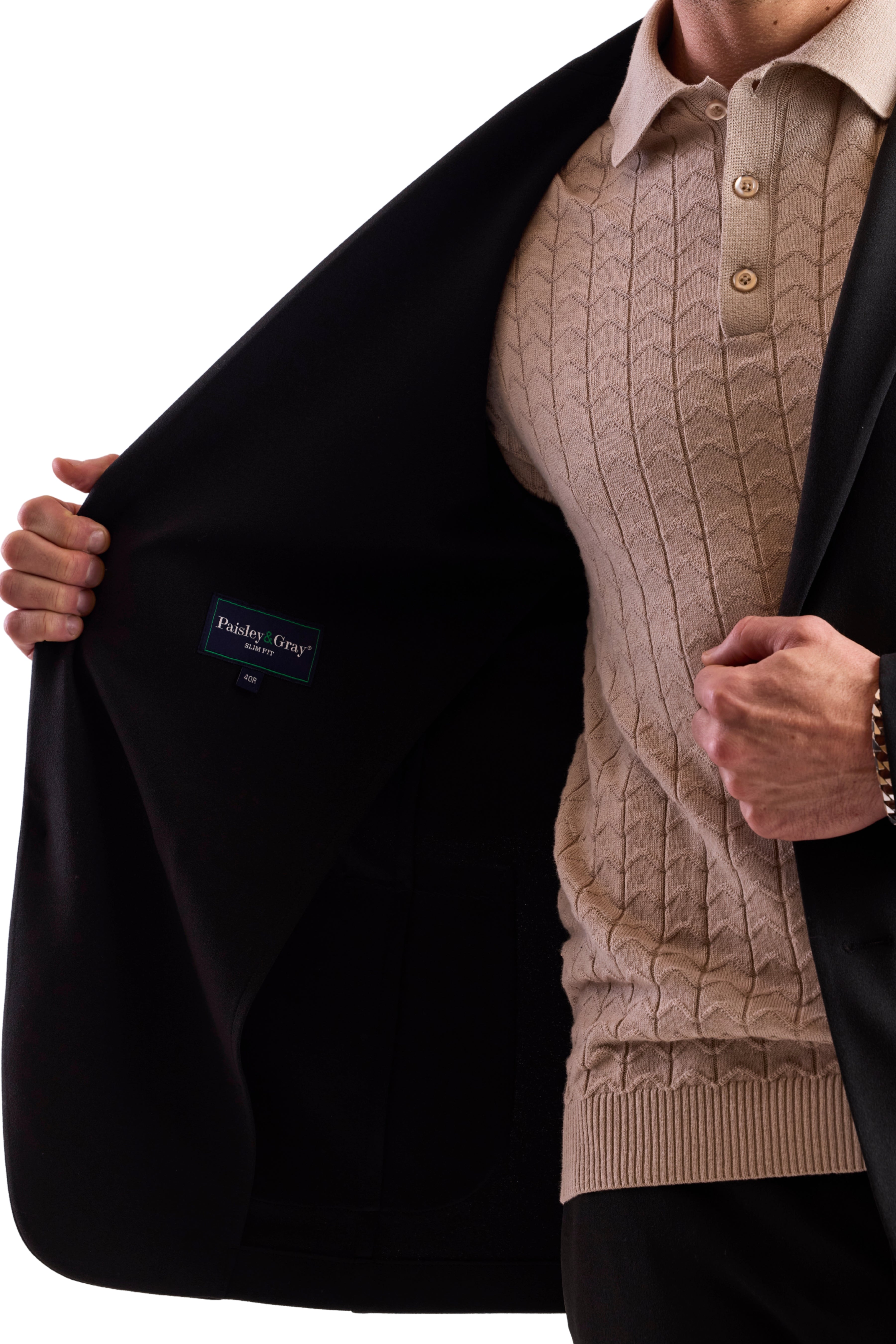 Travel Blazer - slim - Black Night