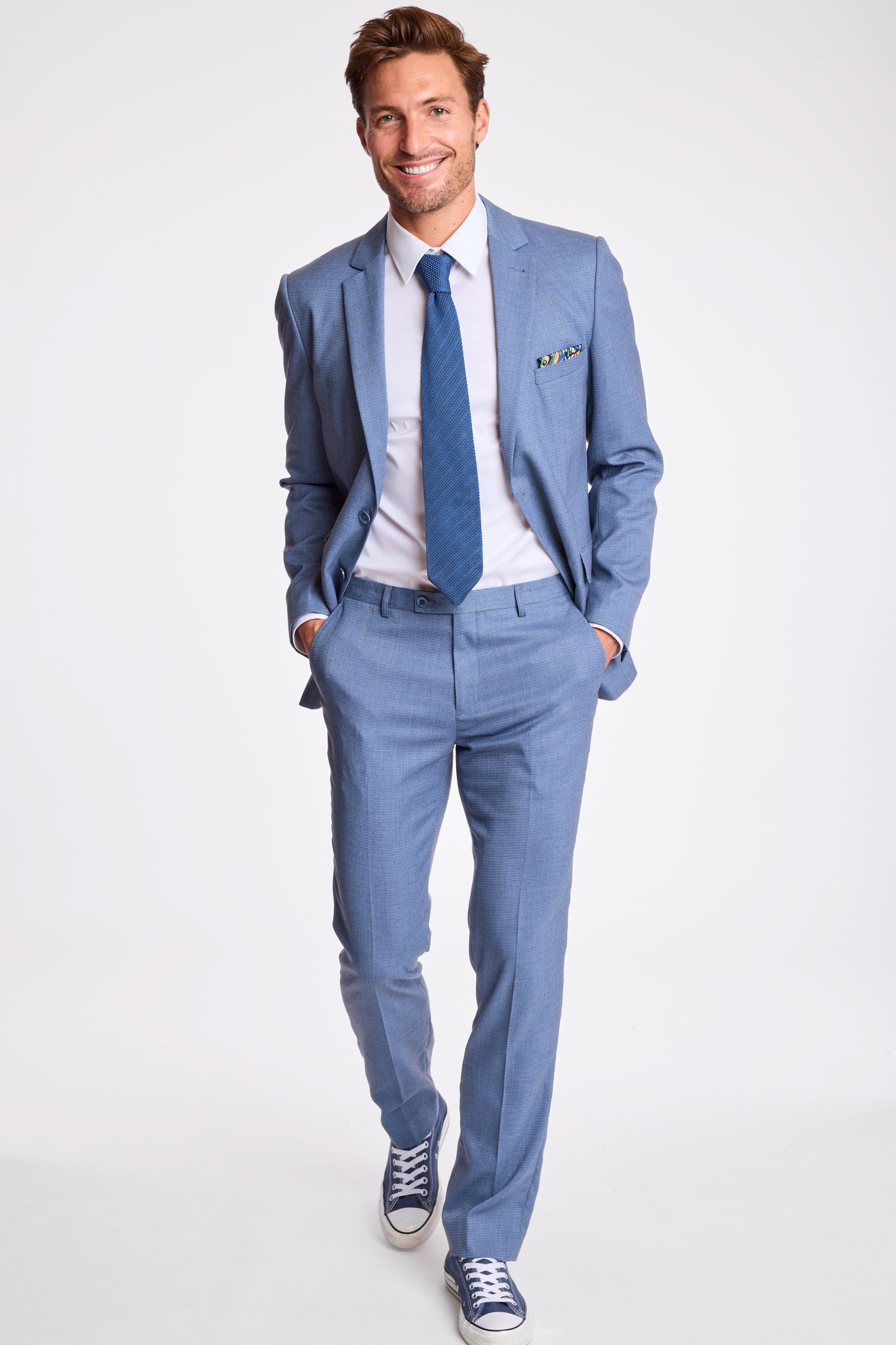 Downing Pants - slim - Grey Blue Ice
