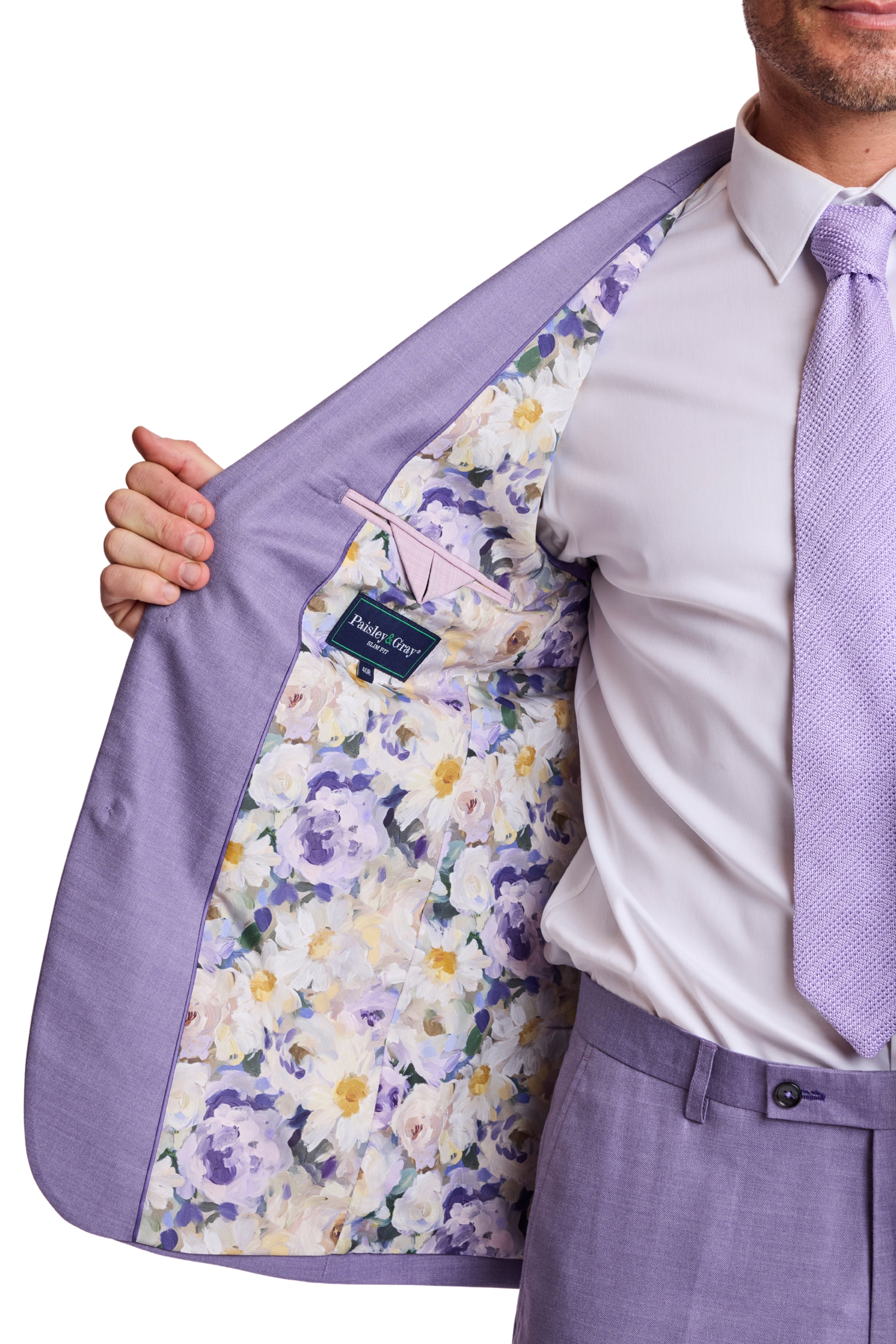 Dover Notch Jacket - slim - Lavender Shark