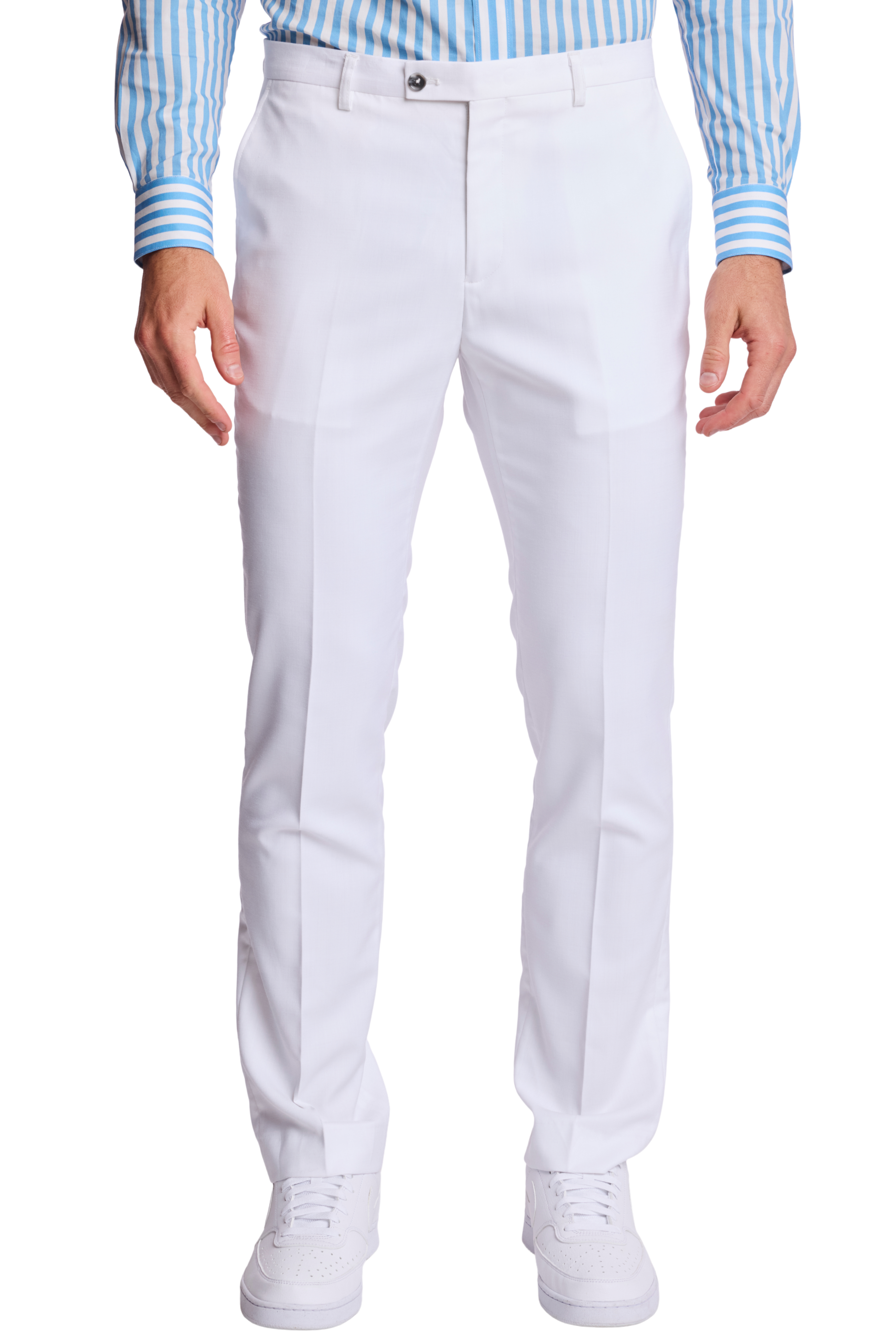 Downing Pants - slim - White Sharkskin