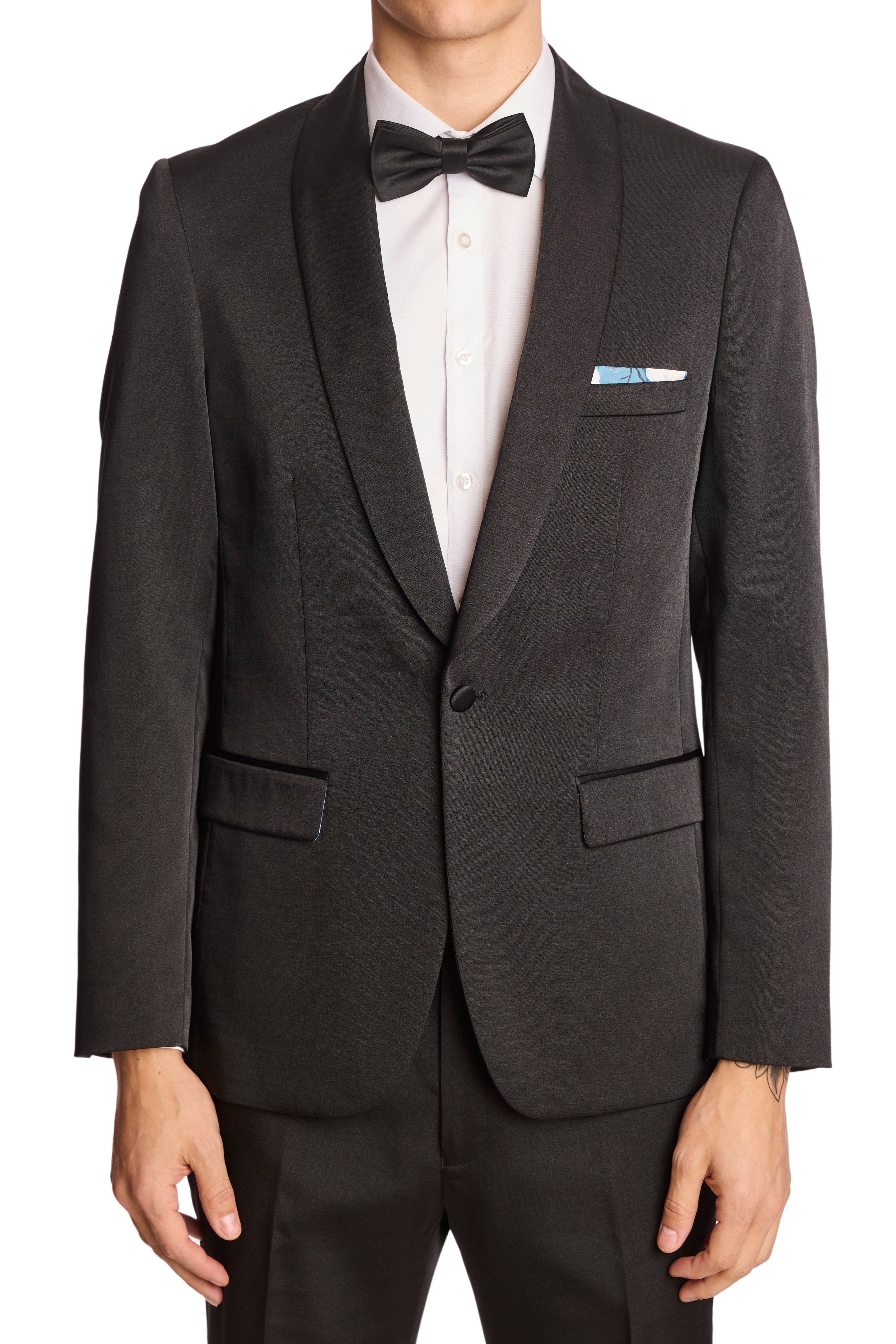 Regent Shawl Tux Jacket - slim - All Black