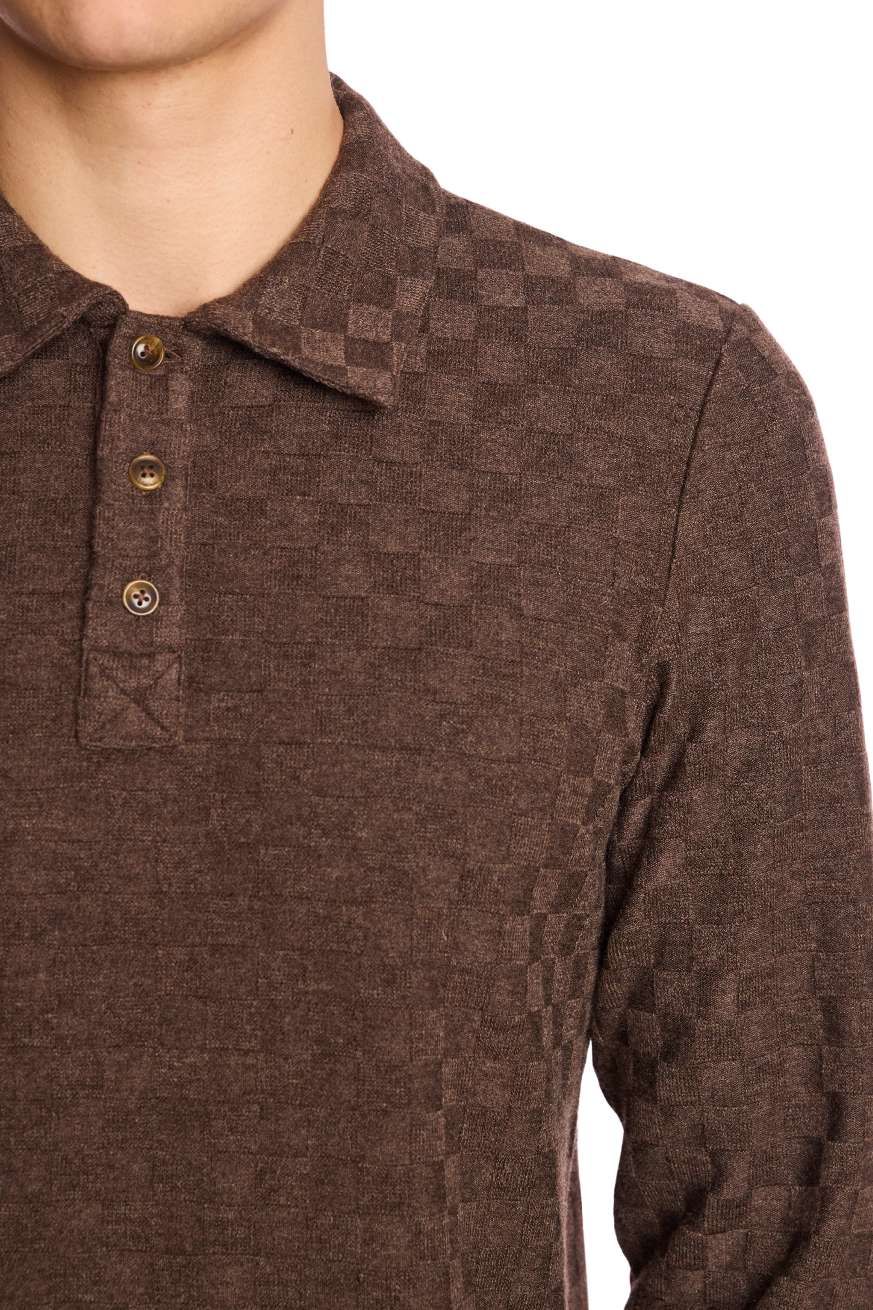 3-Button Polo - Chocolate Coffee