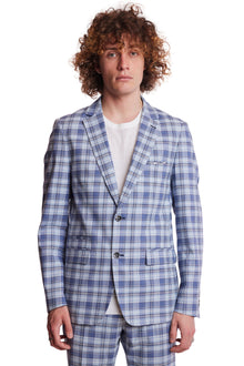  Dover Notch Jacket - slim - Blue Madras Check
