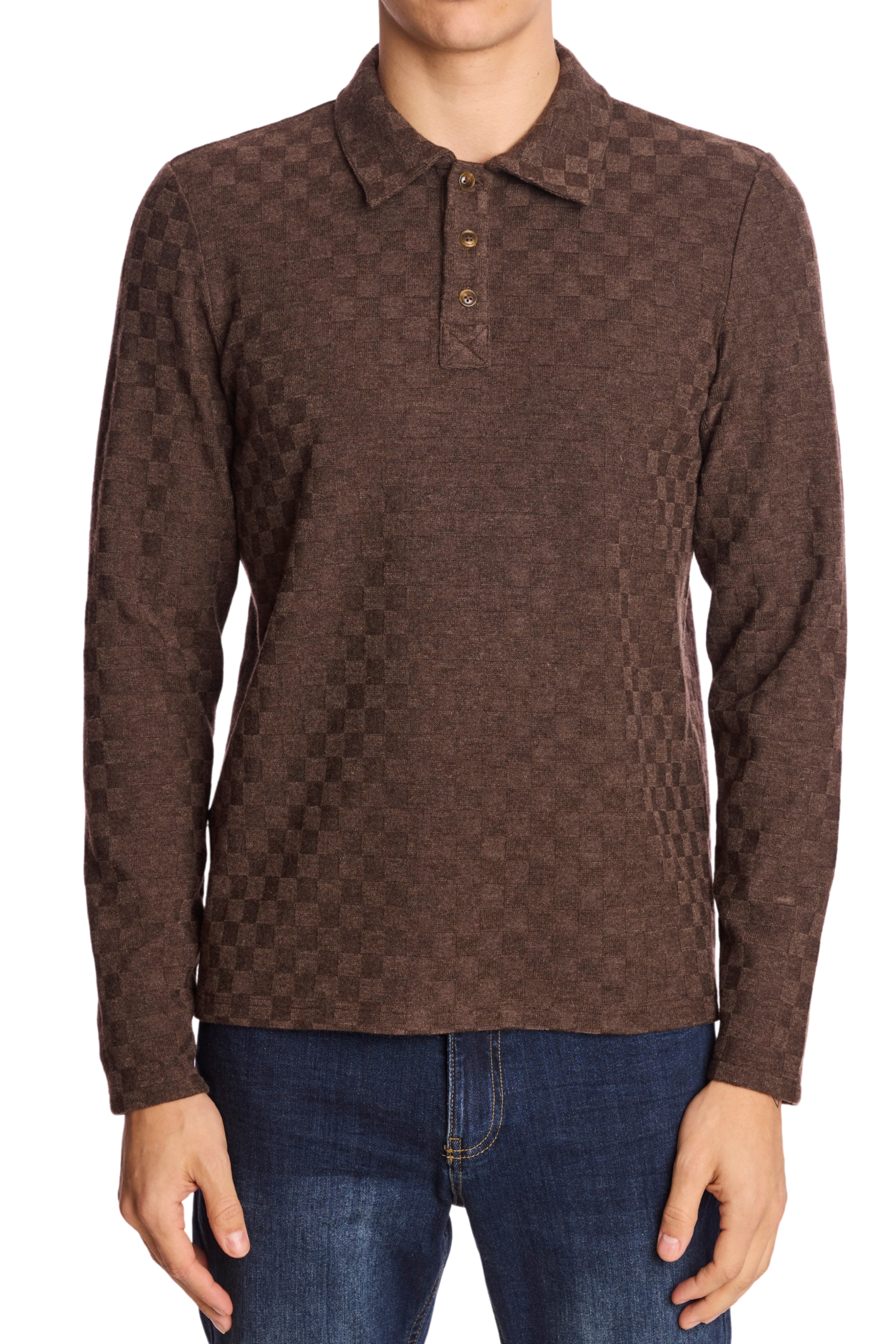 3-Button Polo - Chocolate Coffee