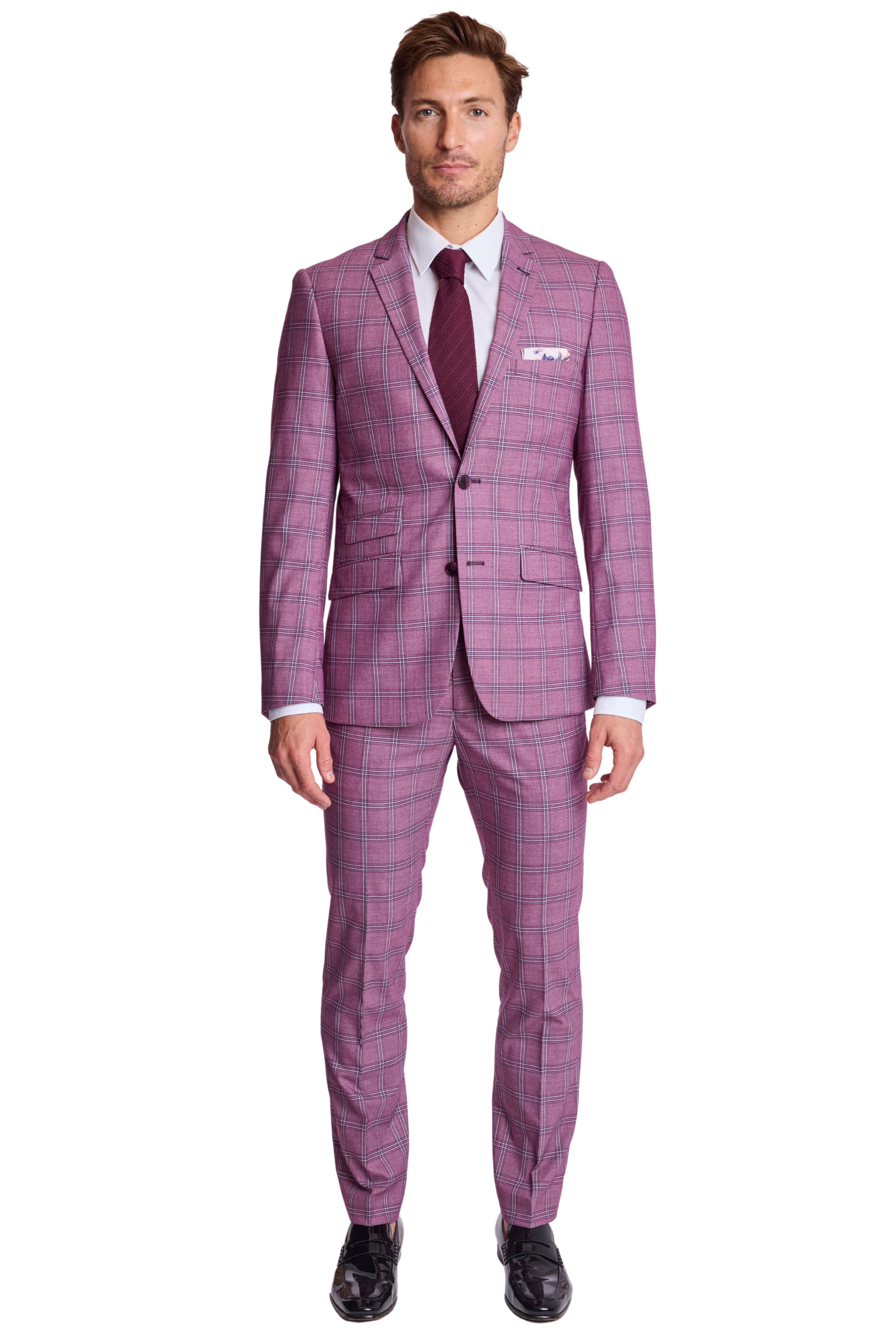 Downing Pants - slim - Summer Berry Check