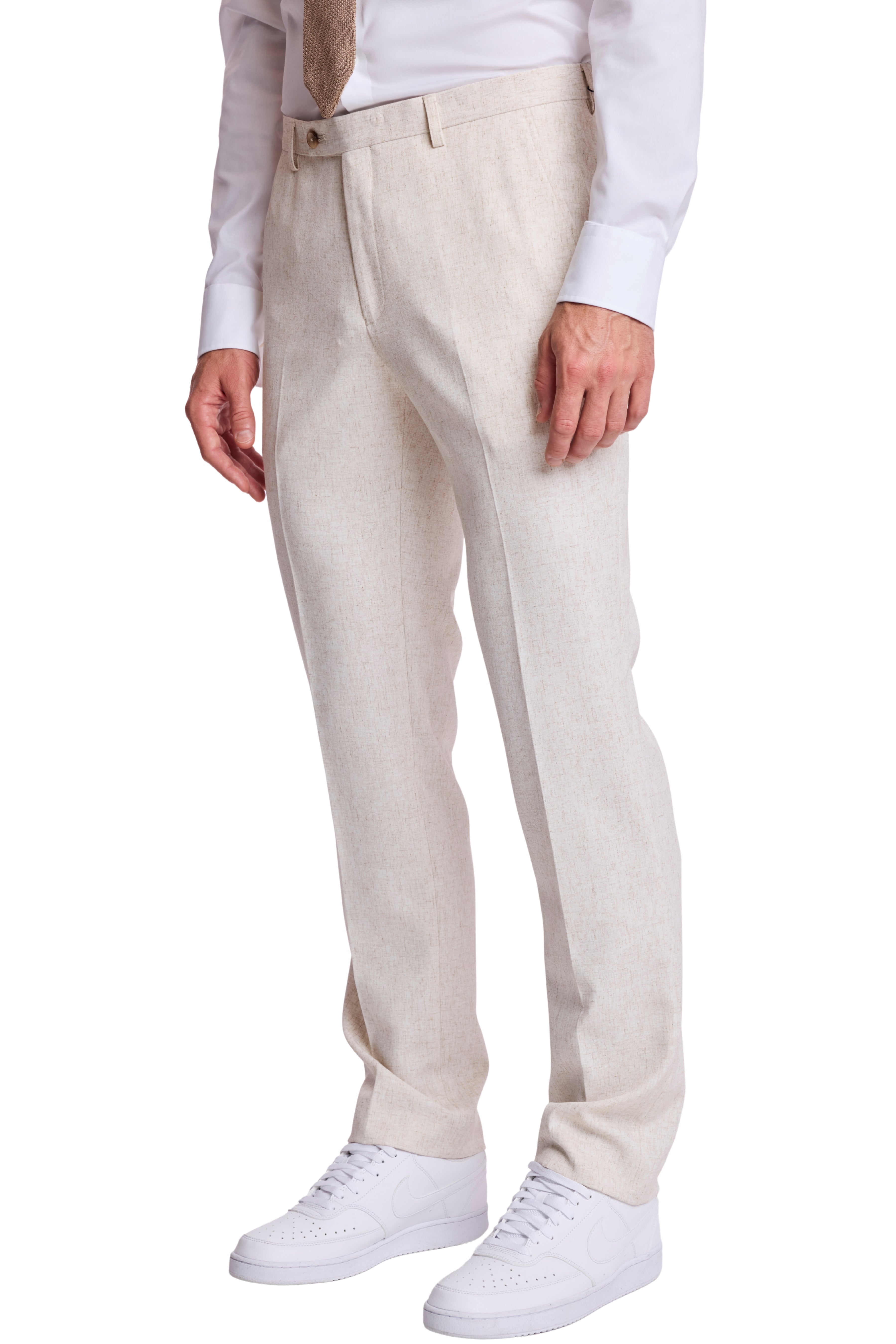 Downing Pants - slim - Oat Linen Blend