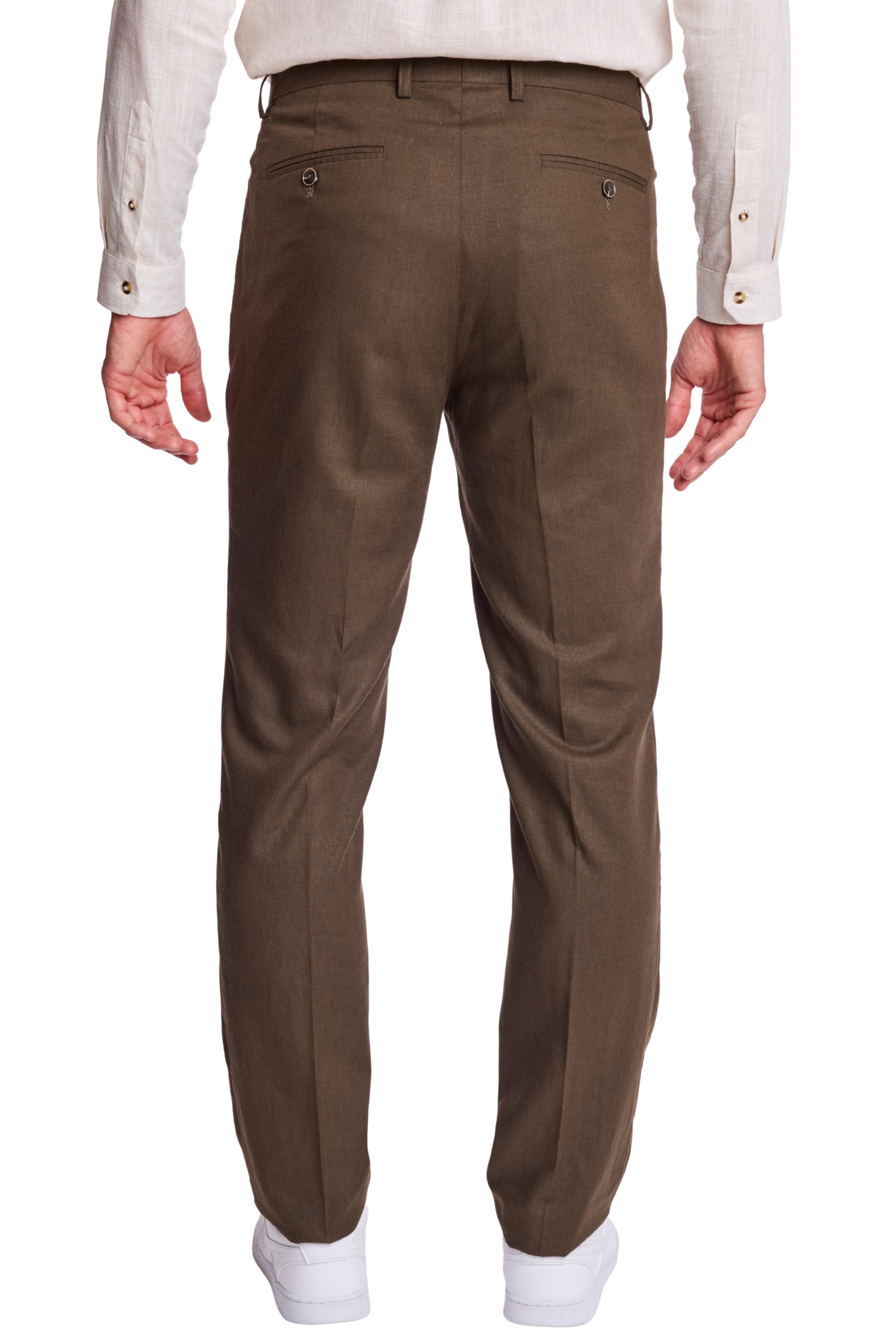 Downing Pants - slim - Ganache Dark Brown Linen
