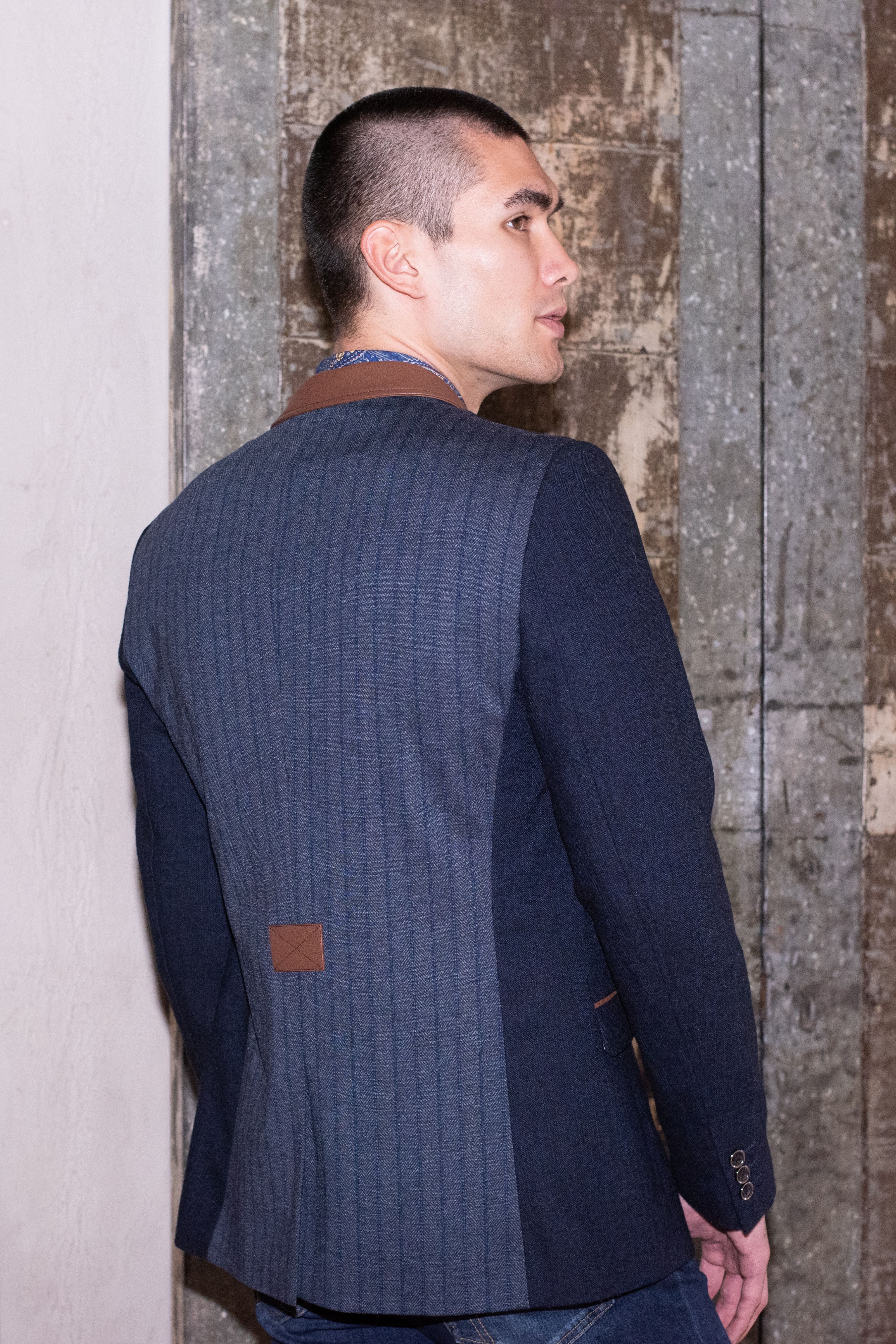 Keegan Sport Jacket - Navy and Charcoal