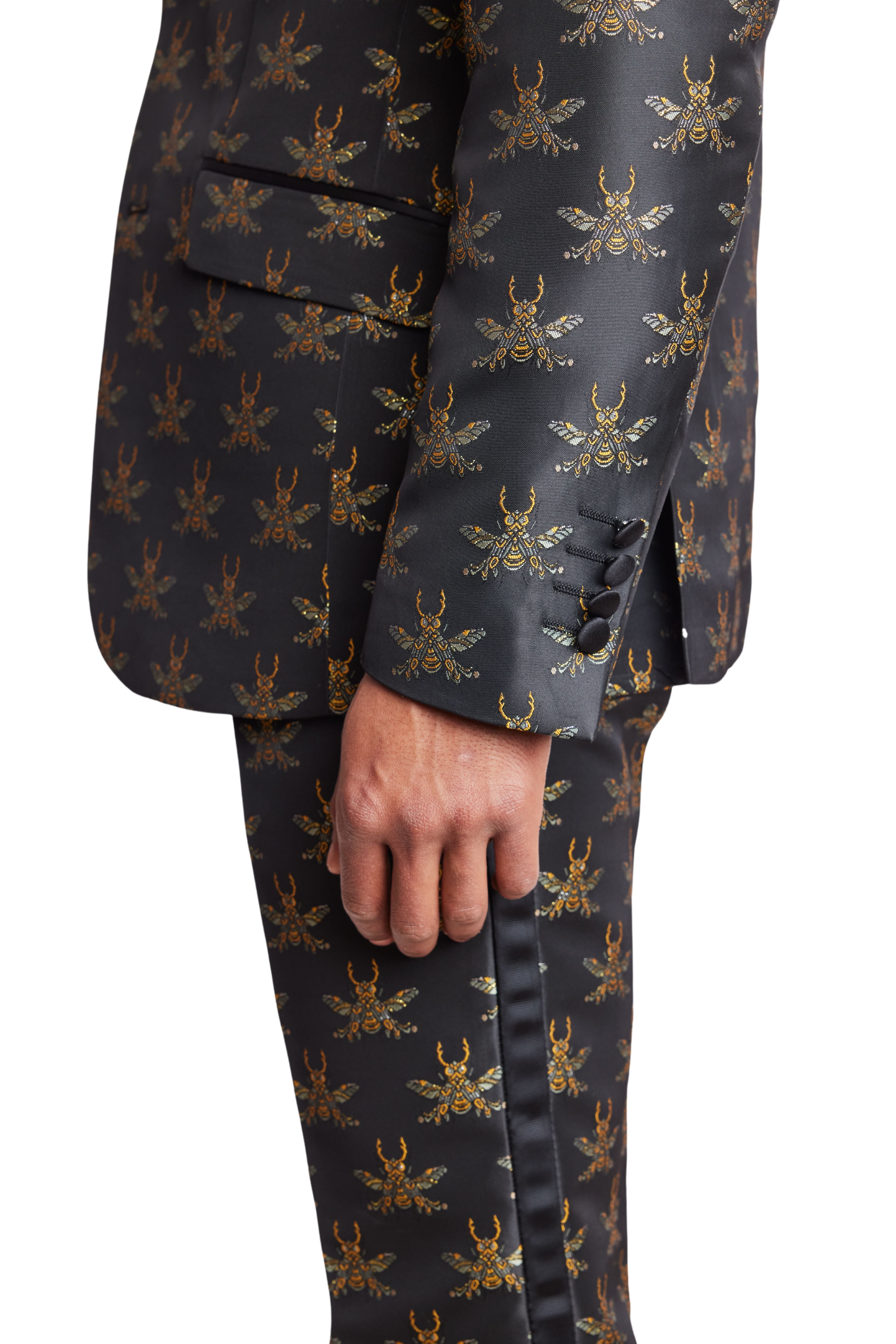 Grosvenor Peak Tux Jacket - slim - Black Bees