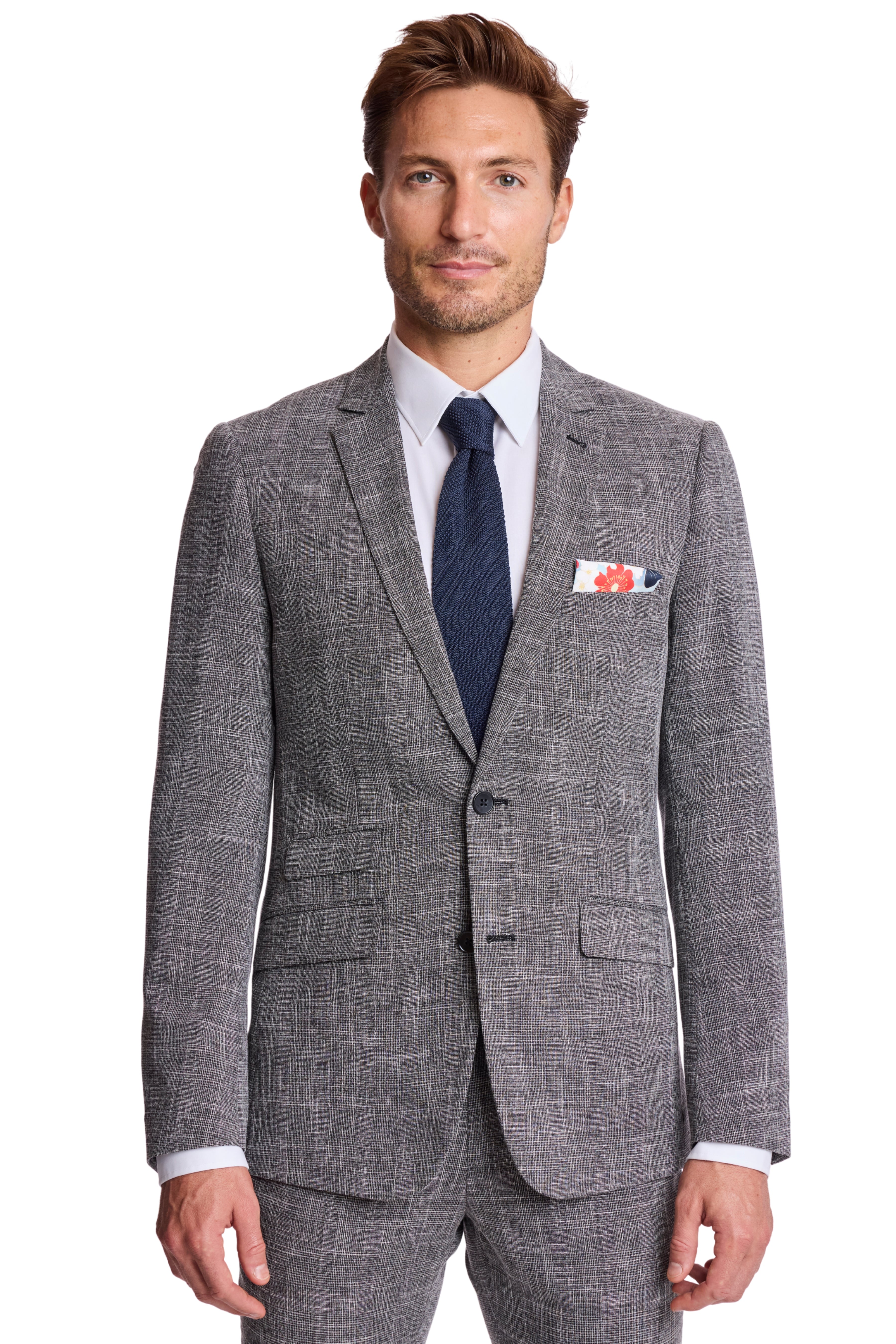 Dover Notch Jacket - slim - Black White Grid