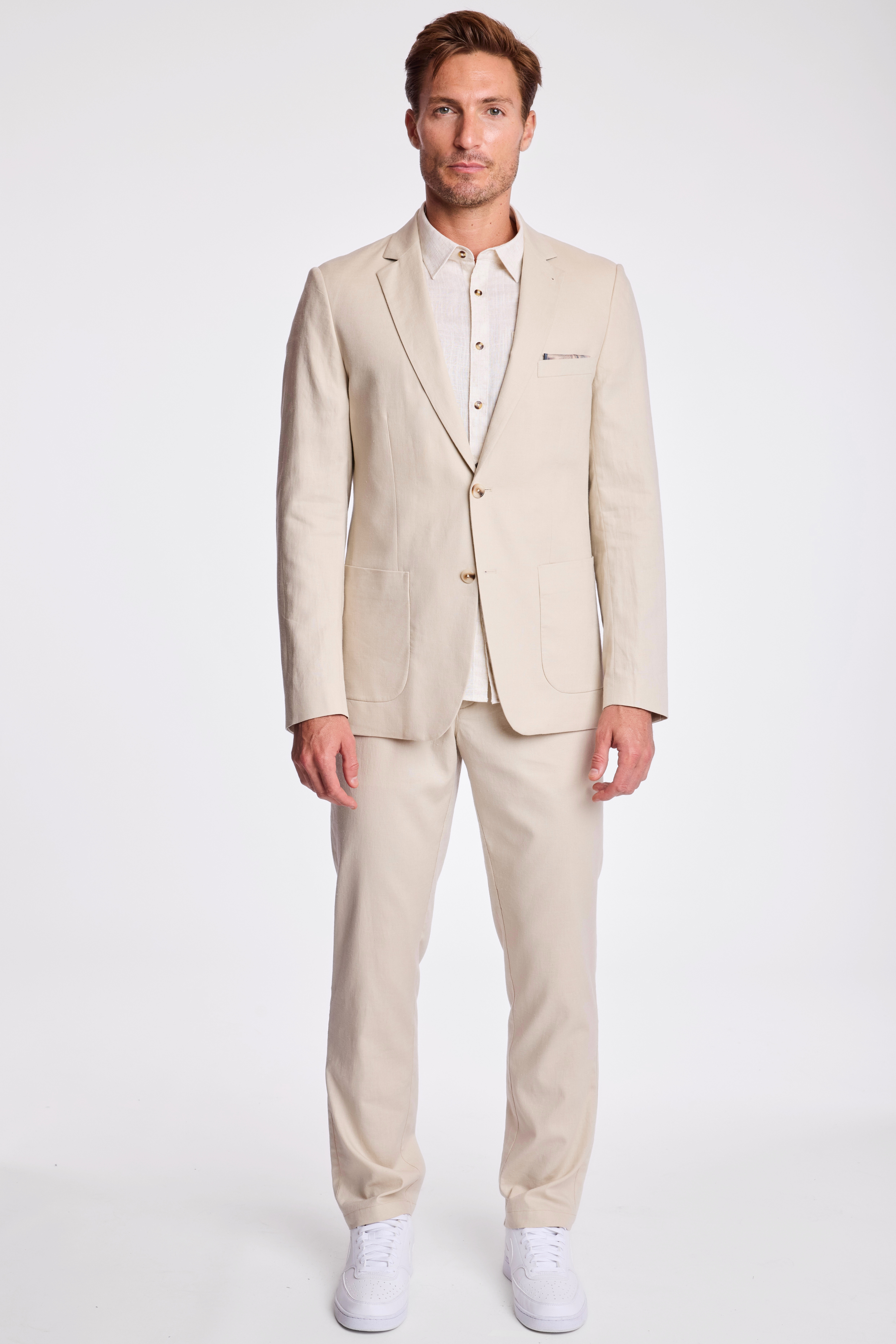 Downing Pants - slim - Tan Glaze Linen