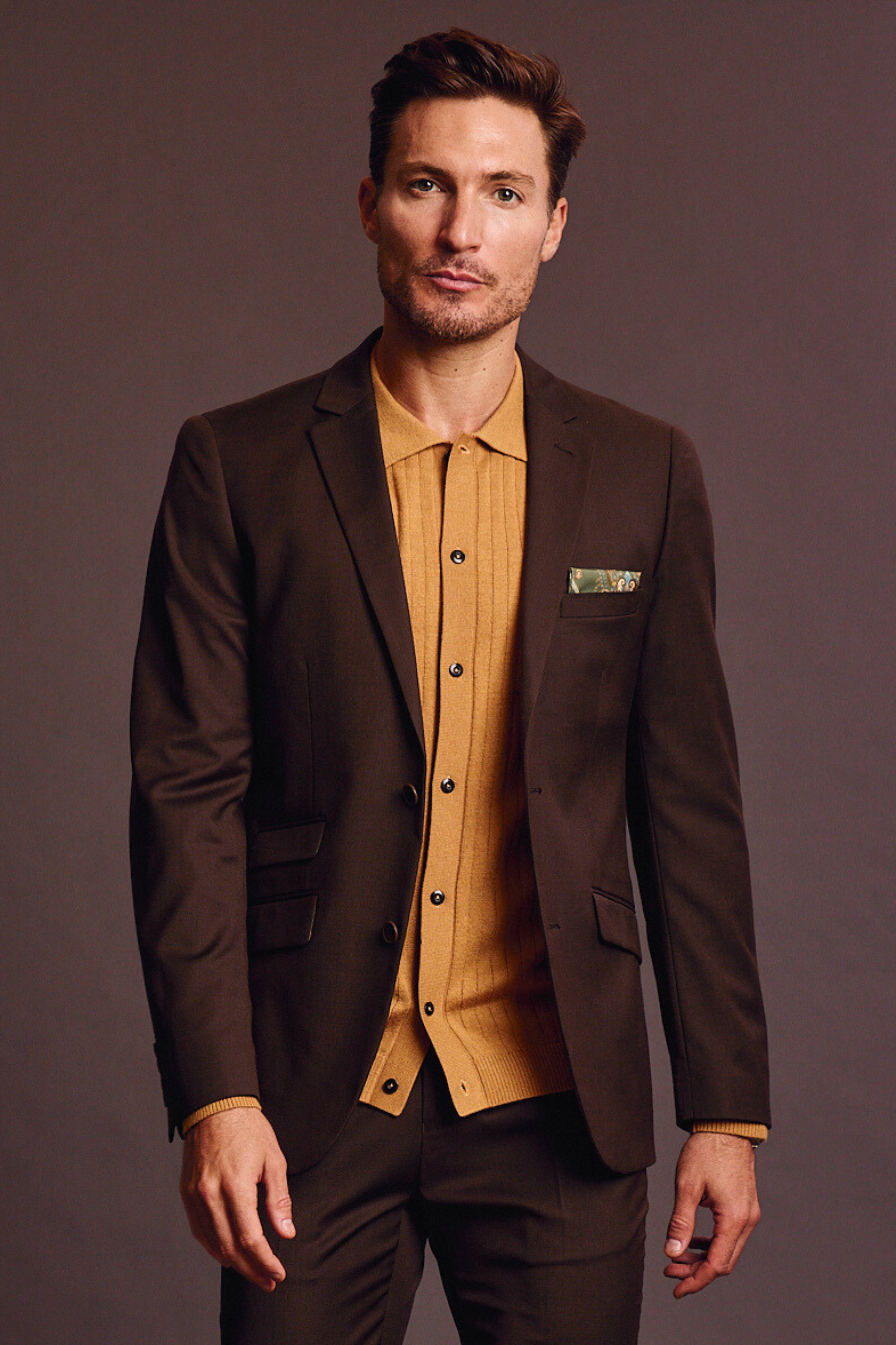 Dover Notch Jacket - slim - Dark Chocolate