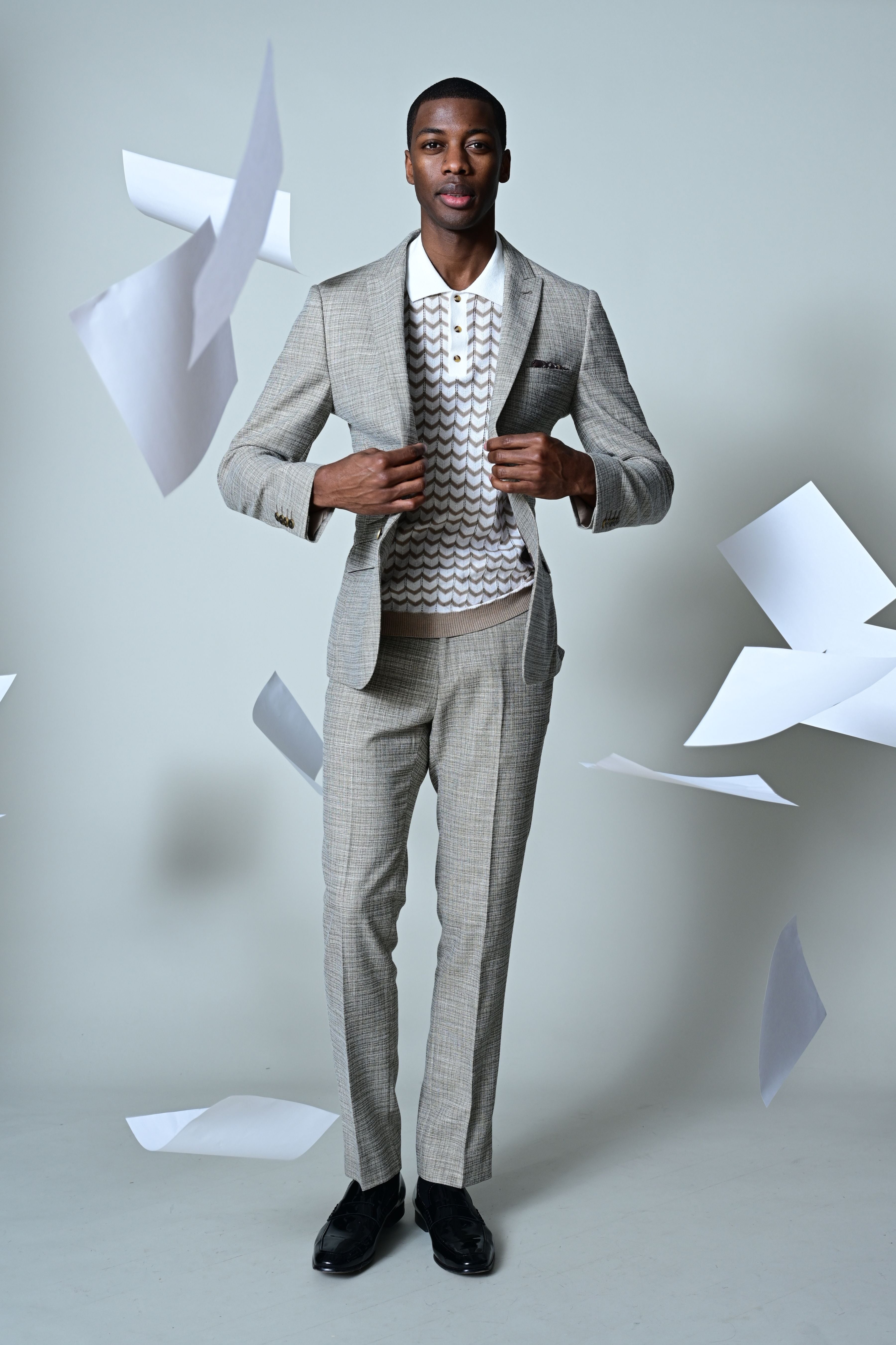 Ashton Peak Jacket - slim - Sage Cream Texture