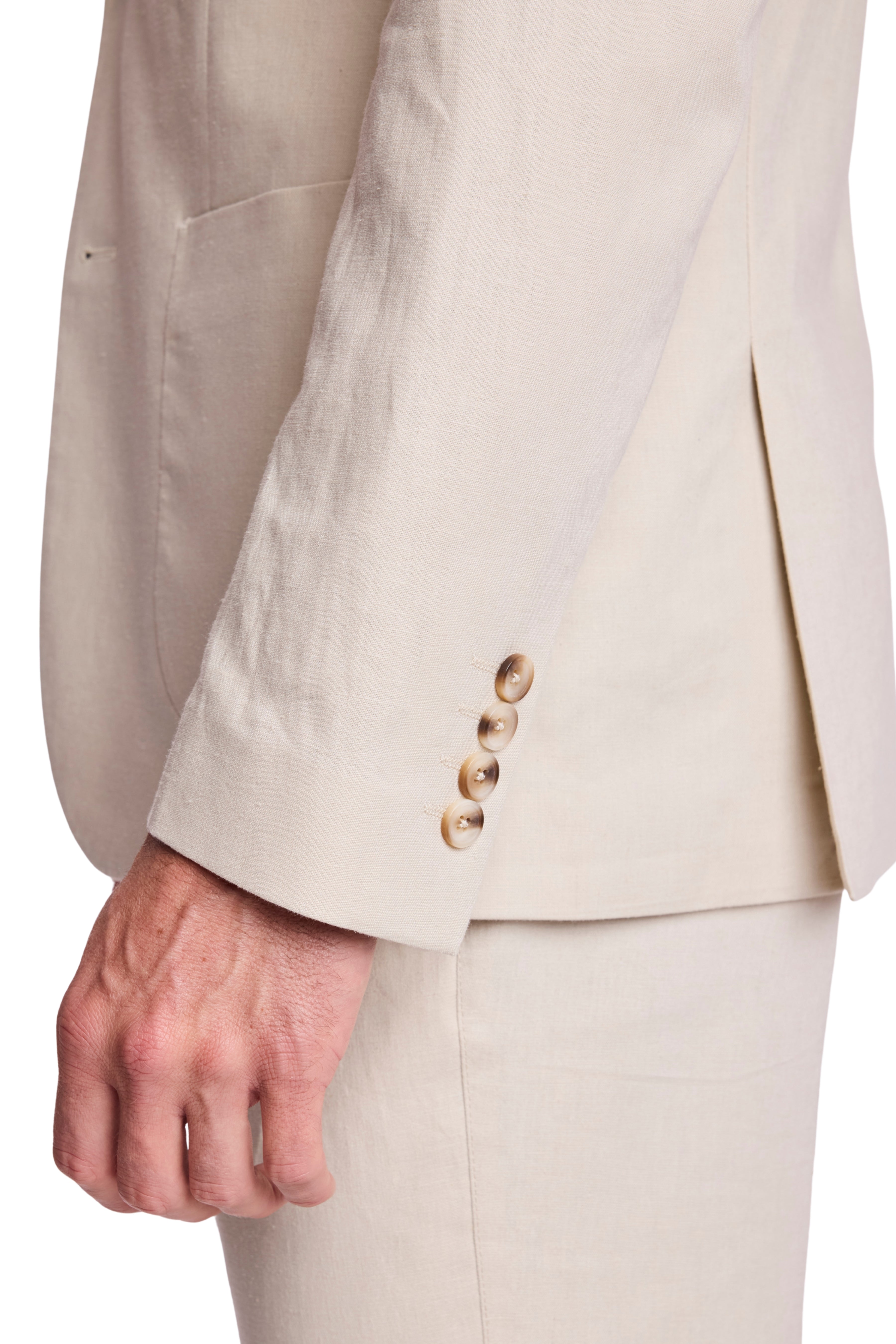 Dover Notch Jacket - slim - Tan Glaze Linen