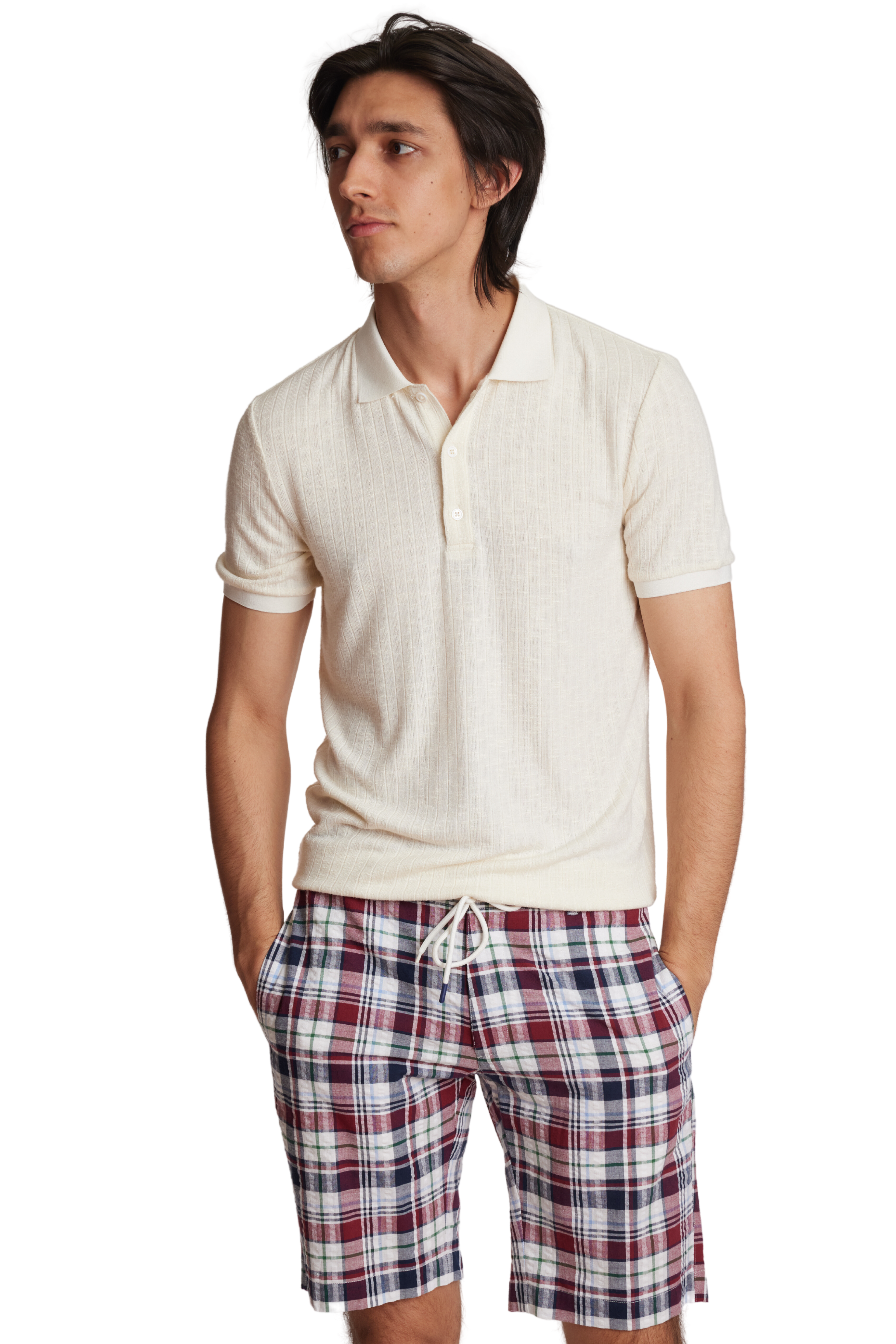 Chillin Drawstring Shorts - slim - Red White Green Sucker