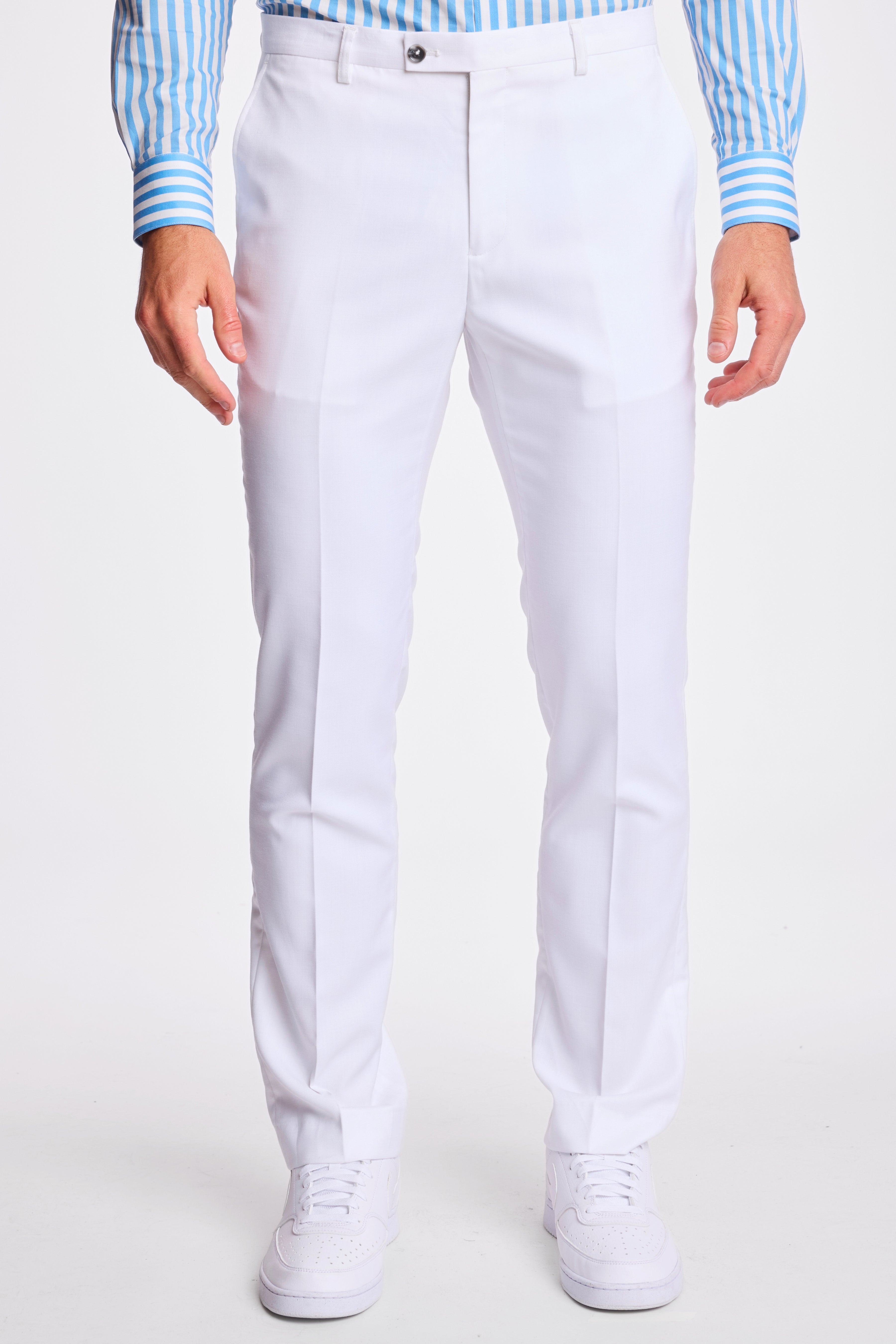 Downing Pants - slim - White Sharkskin