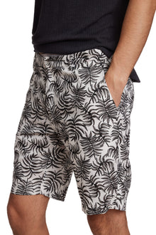  Felix Printed Shorts - slim - White Black Tropical