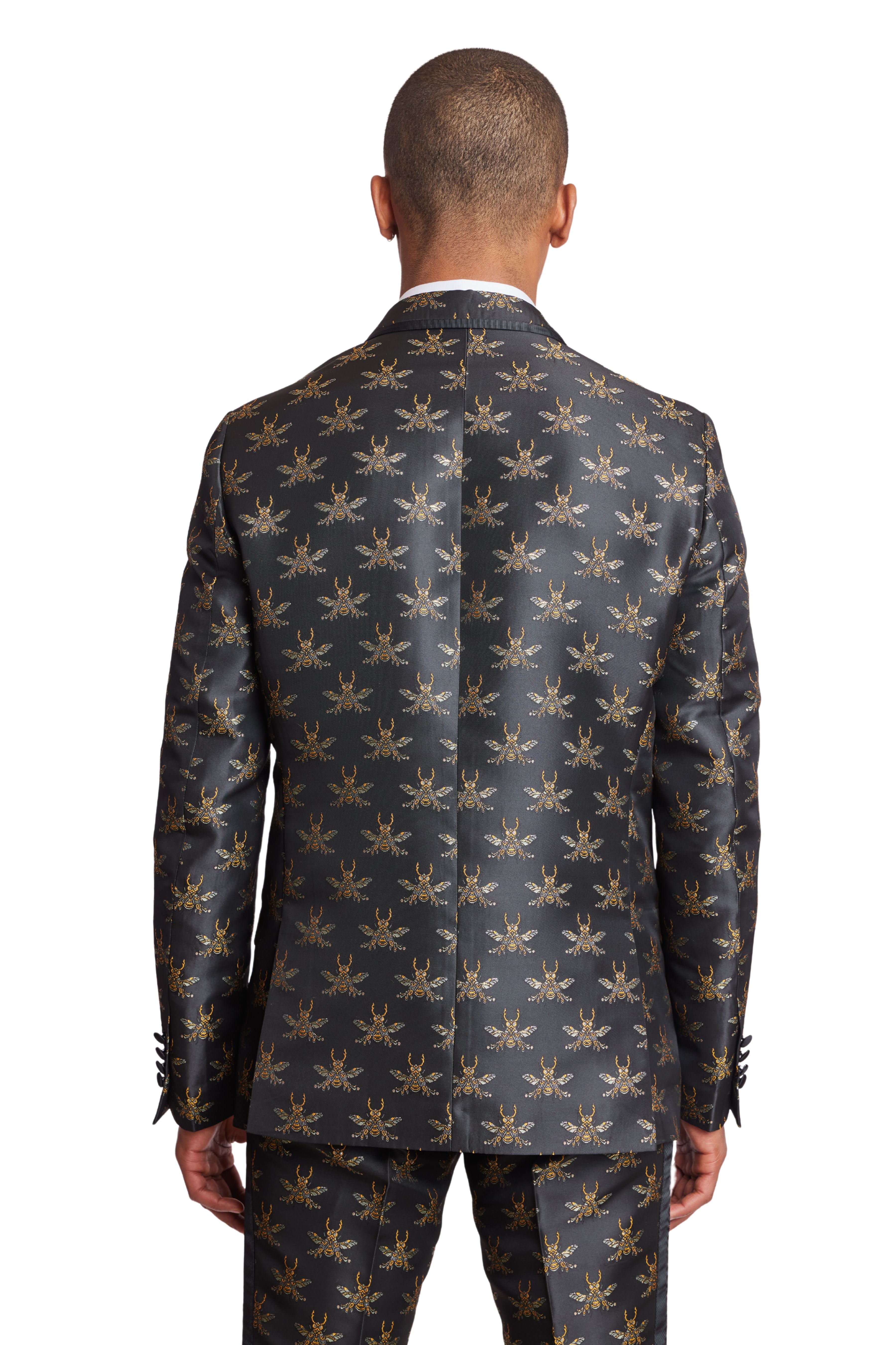 Grosvenor Peak Tux Jacket - slim - Black Bees