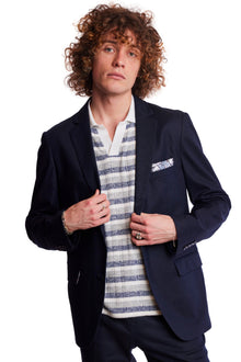  Dover Notch Jacket - slim - Navy Linen