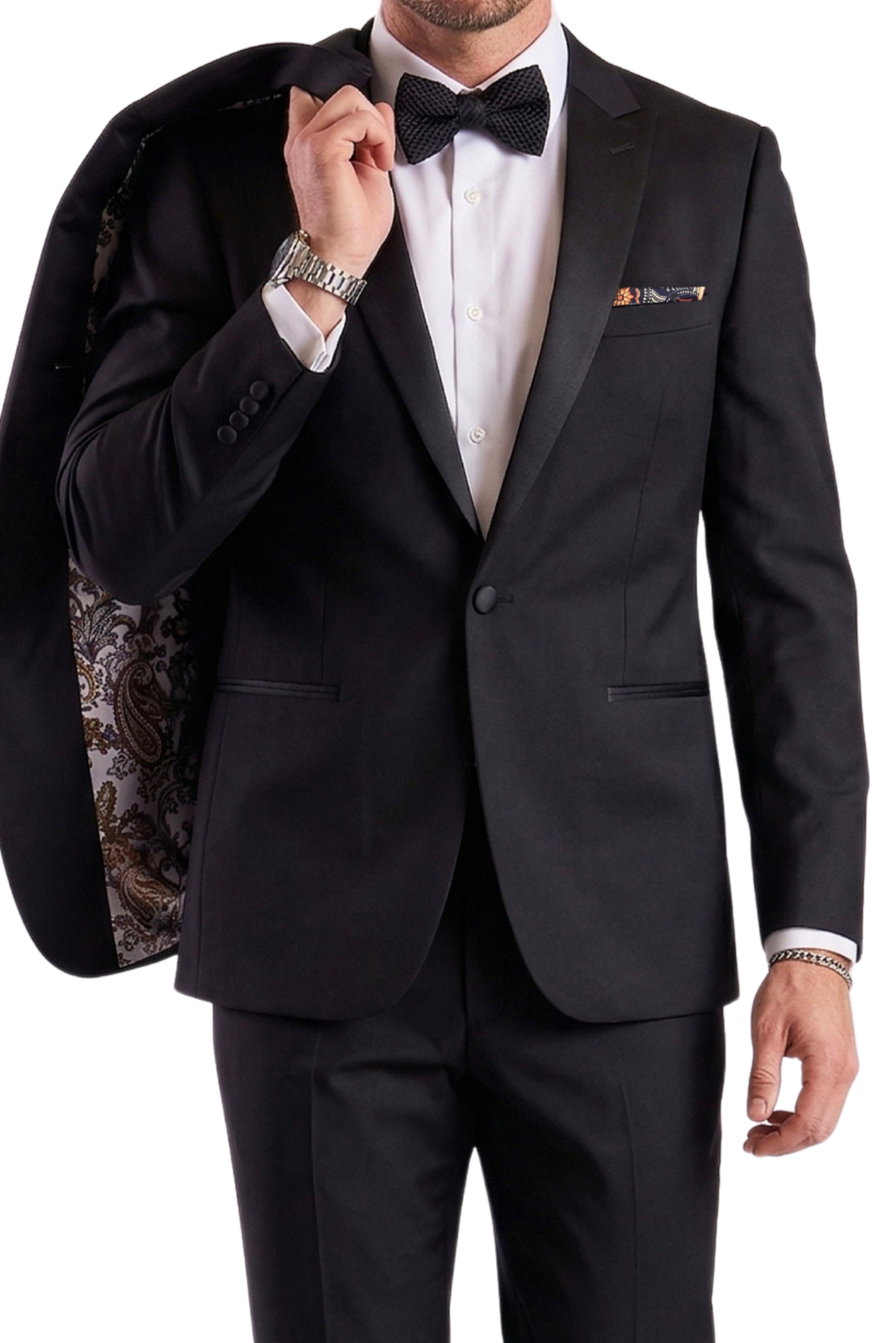 Grosvenor Peak Tux Jacket - slim - Black Stretch