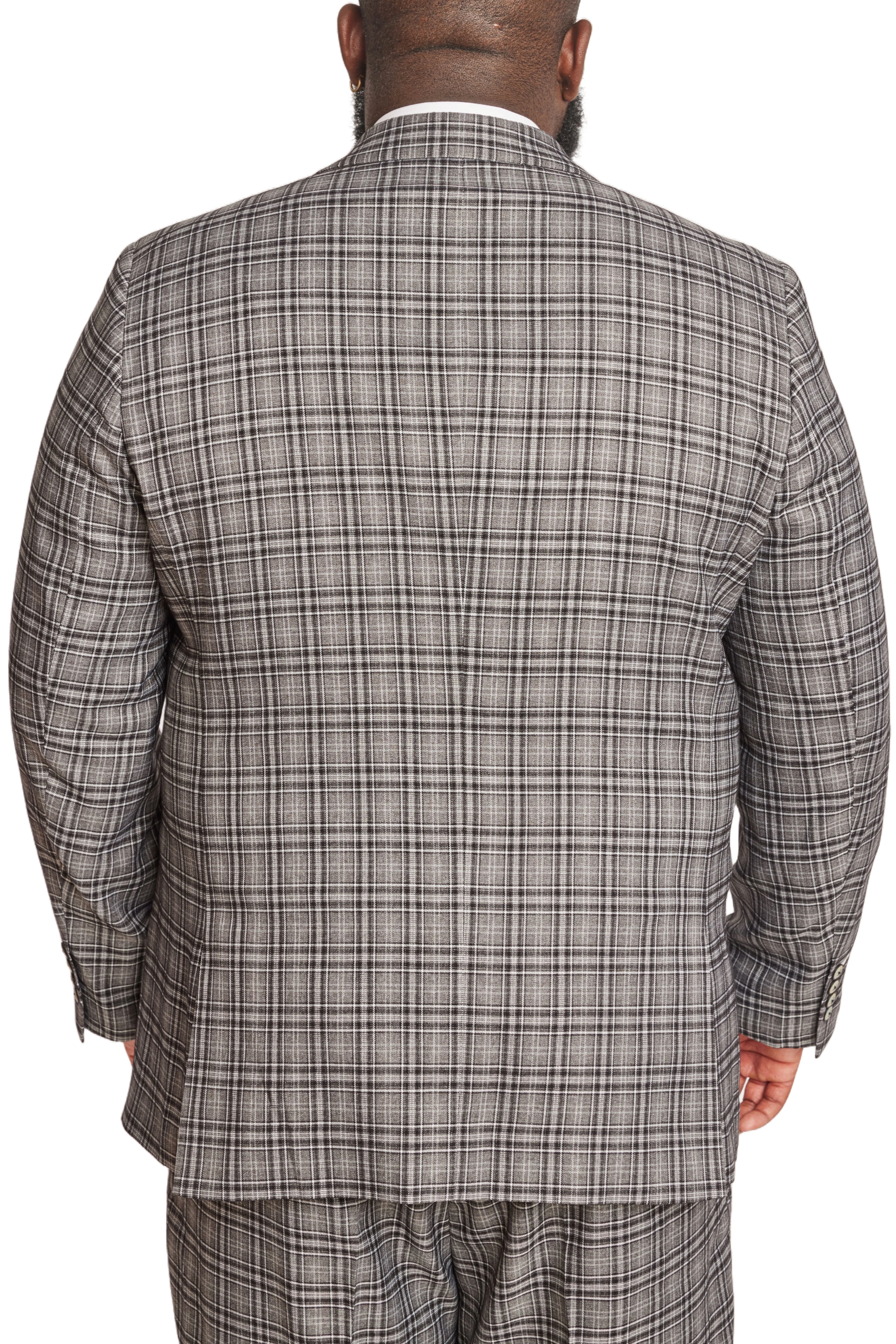 Big & Tall Dover Notch Jacket - Grey Black Big Check