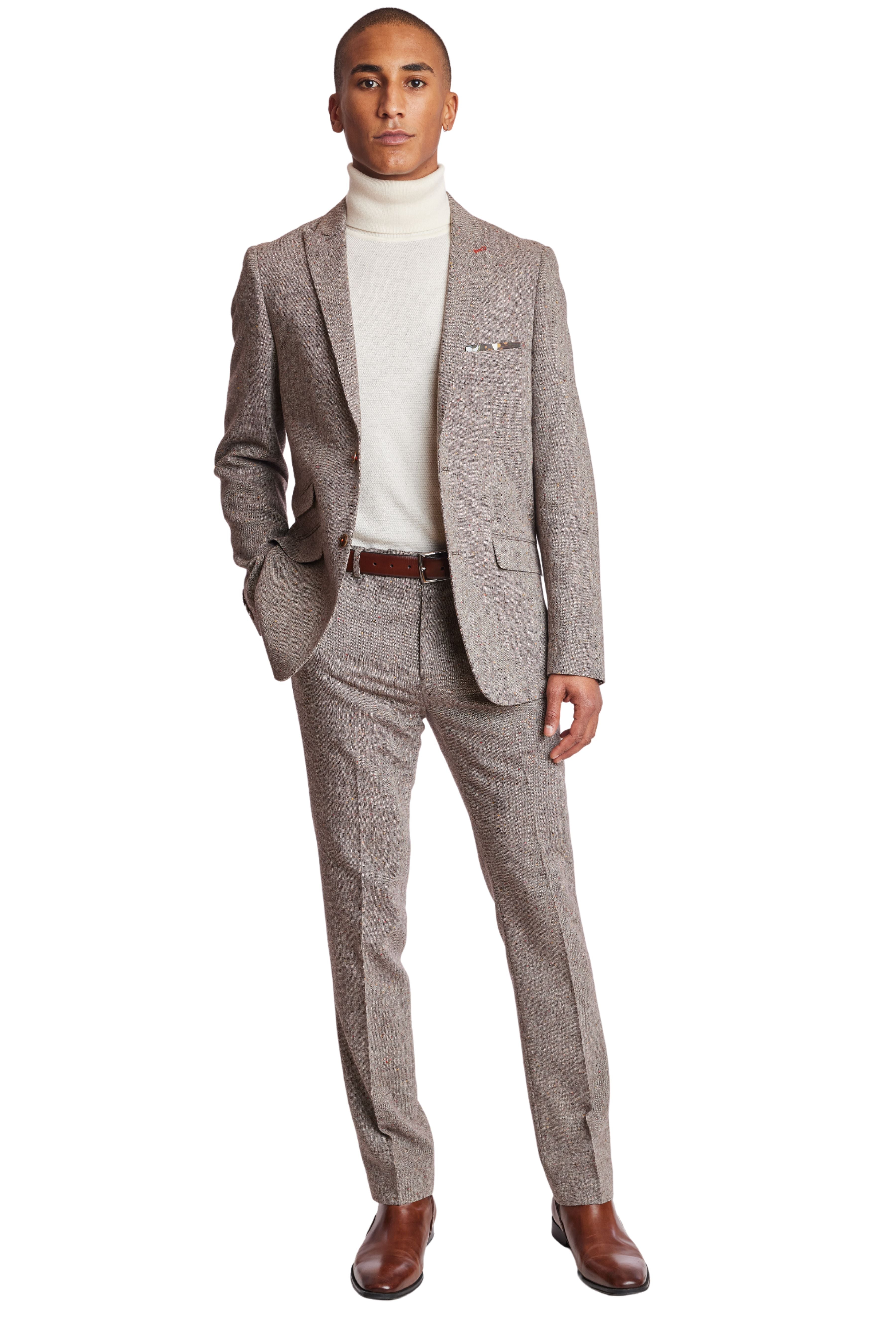 Ashton Peak Jacket - slim - Tan Donegal Speckle