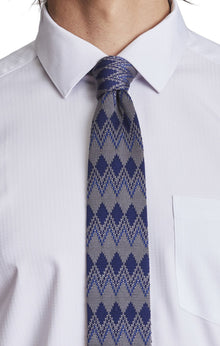  Stanley Lodge Knit Tie - Grey Blue Haze