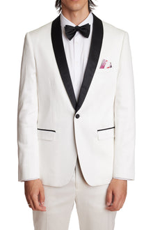  Regent Shawl Tux Jacket  - slim - Soft White