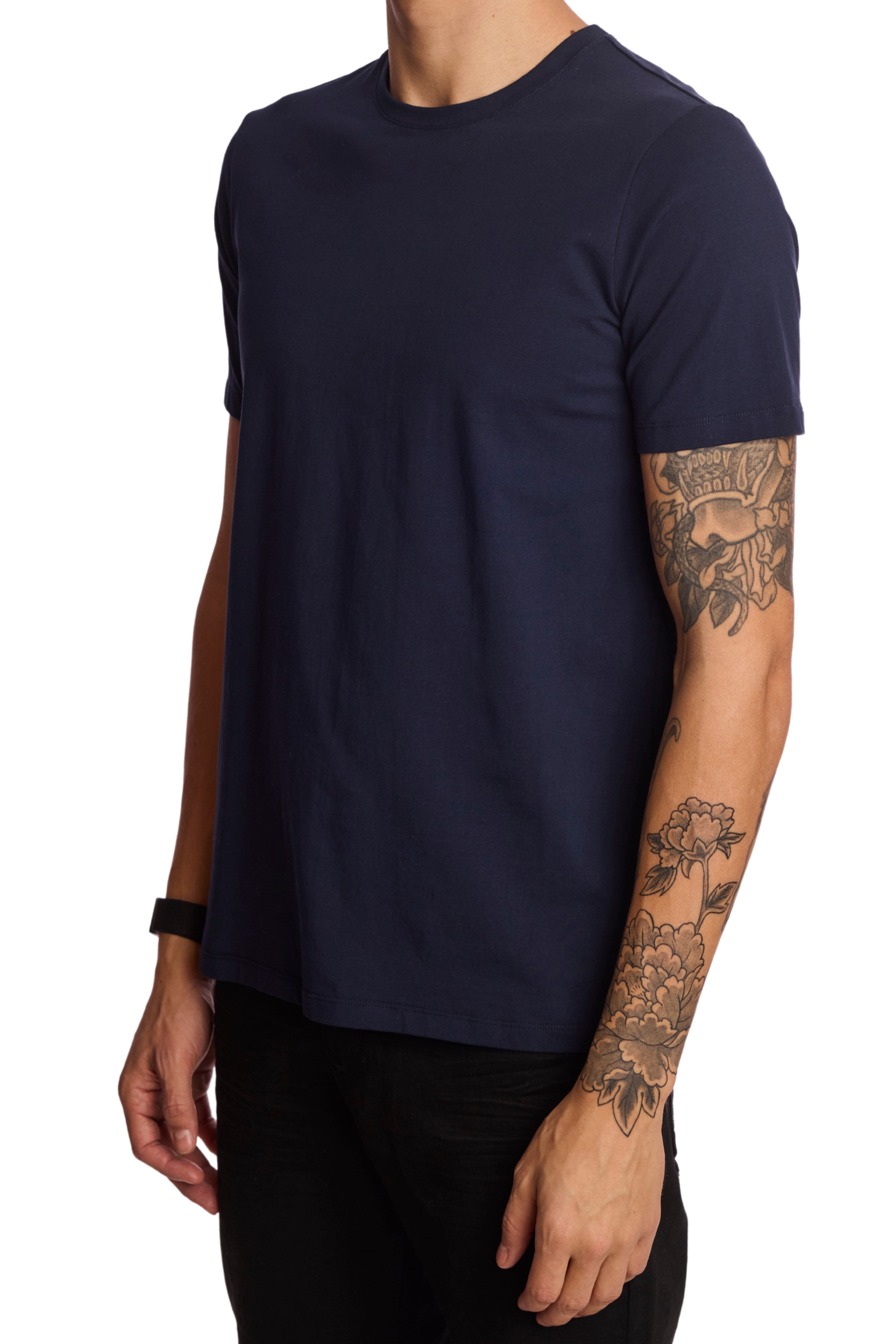 Lucas Crewneck T-Shirt - Navy Blue