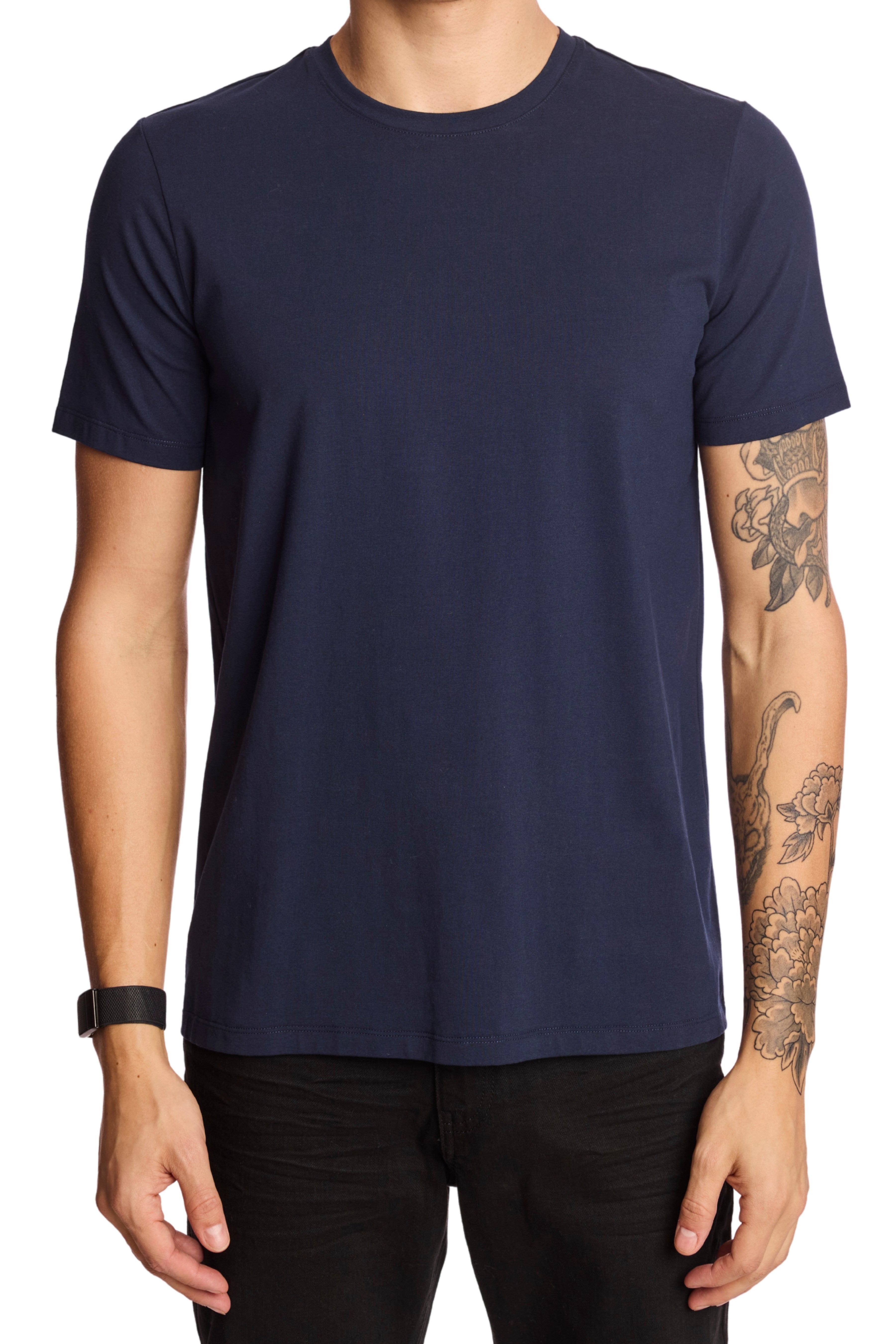 Lucas Crewneck T-Shirt - Navy Blue