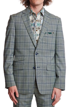  Dover Notch Jacket  - slim - Green Blue White Check