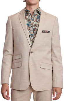  Dover Notch Jacket  - slim - Cream Beige Shark