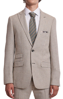  Ashton Peak Jacket - slim - Grey White Yellow Gingham
