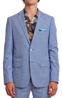  Dover Notch Jacket  - slim - French Blue Stripes