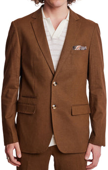  Dover Notch Jacket - slim - Brown Linen