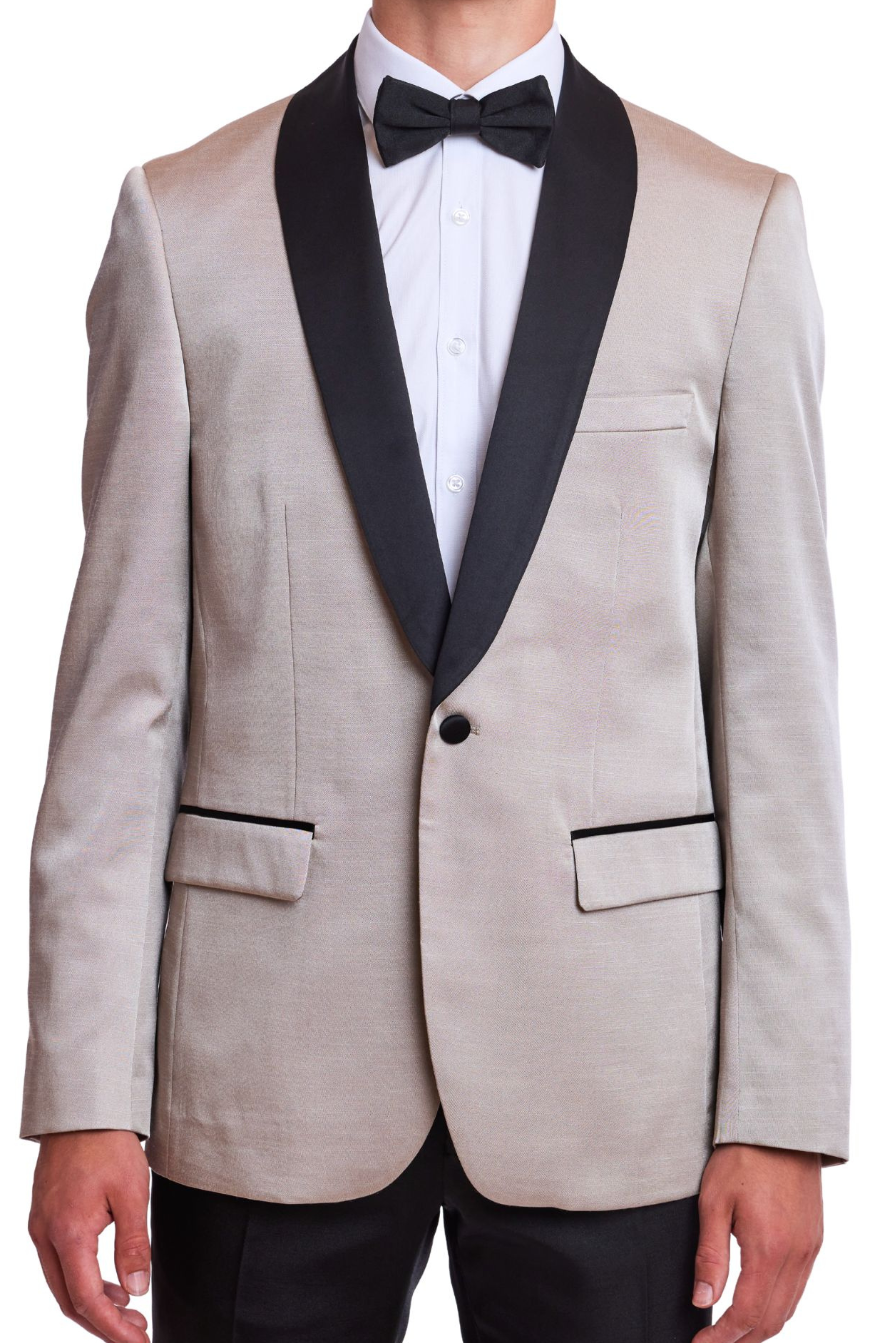 Regent Shawl Tux Jacket - slim - Sable Beige & Black