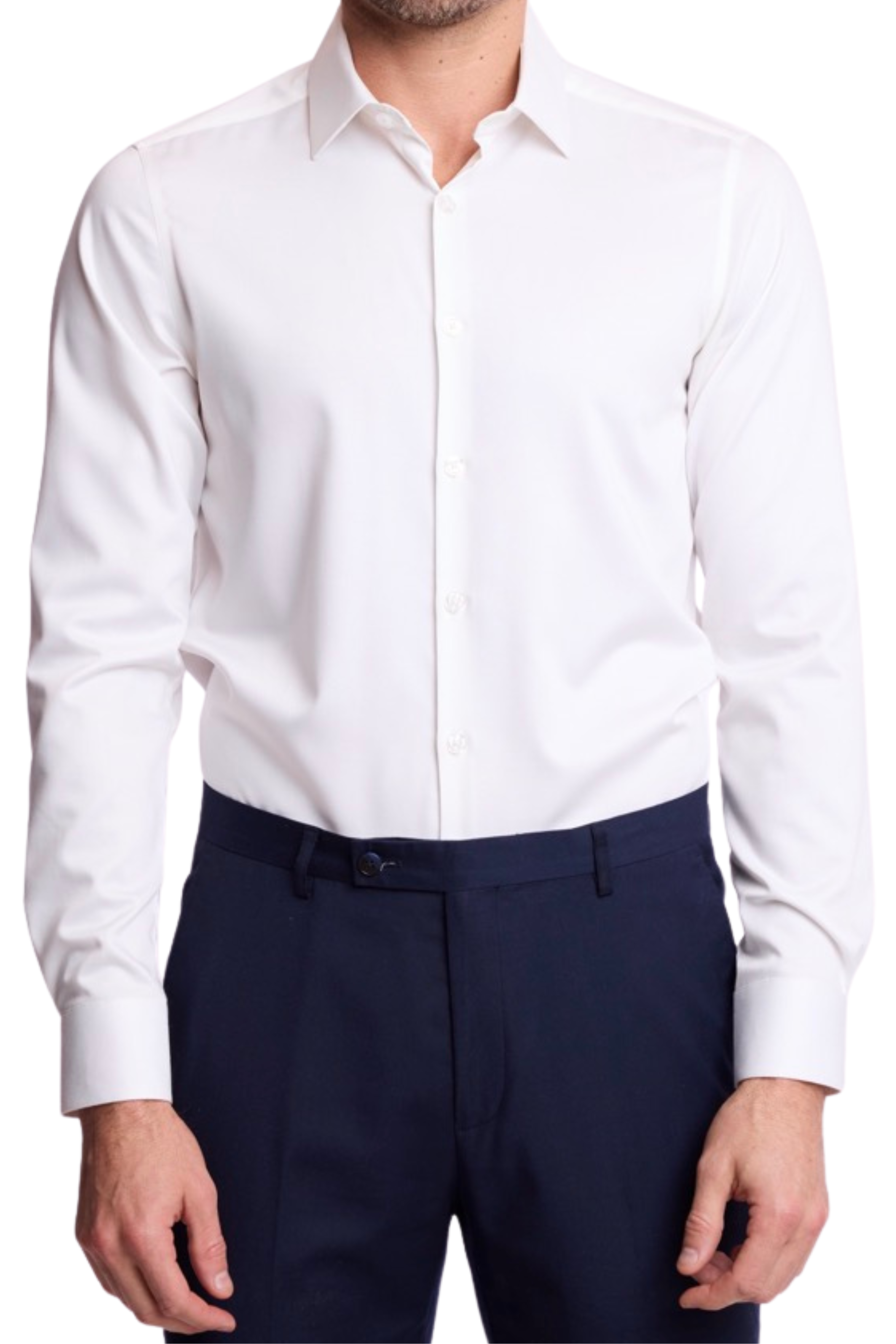 Parker Pointed Collar Shirt - White