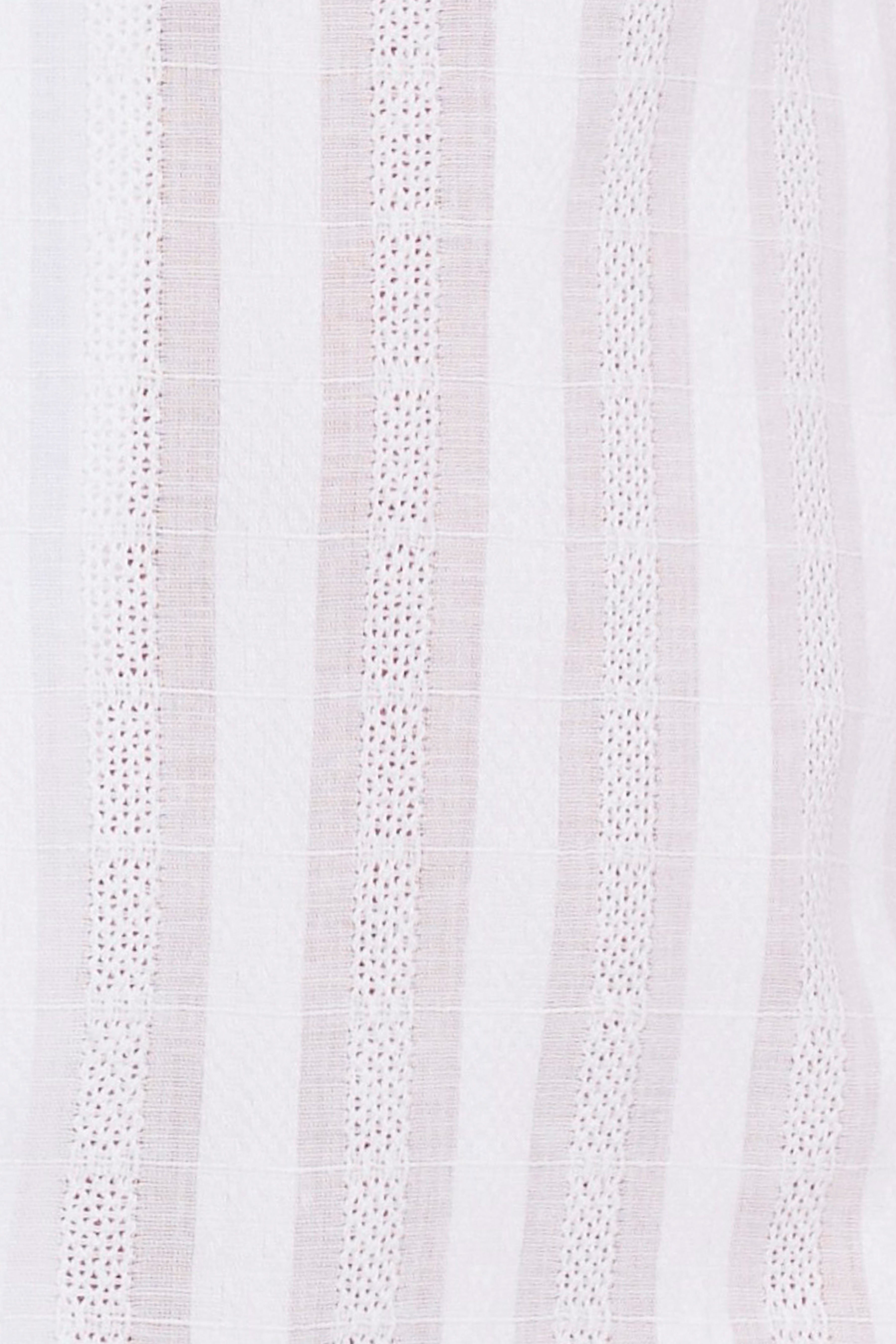 Camp Collar 2 Pkt Shirt - White Dobby Stripes