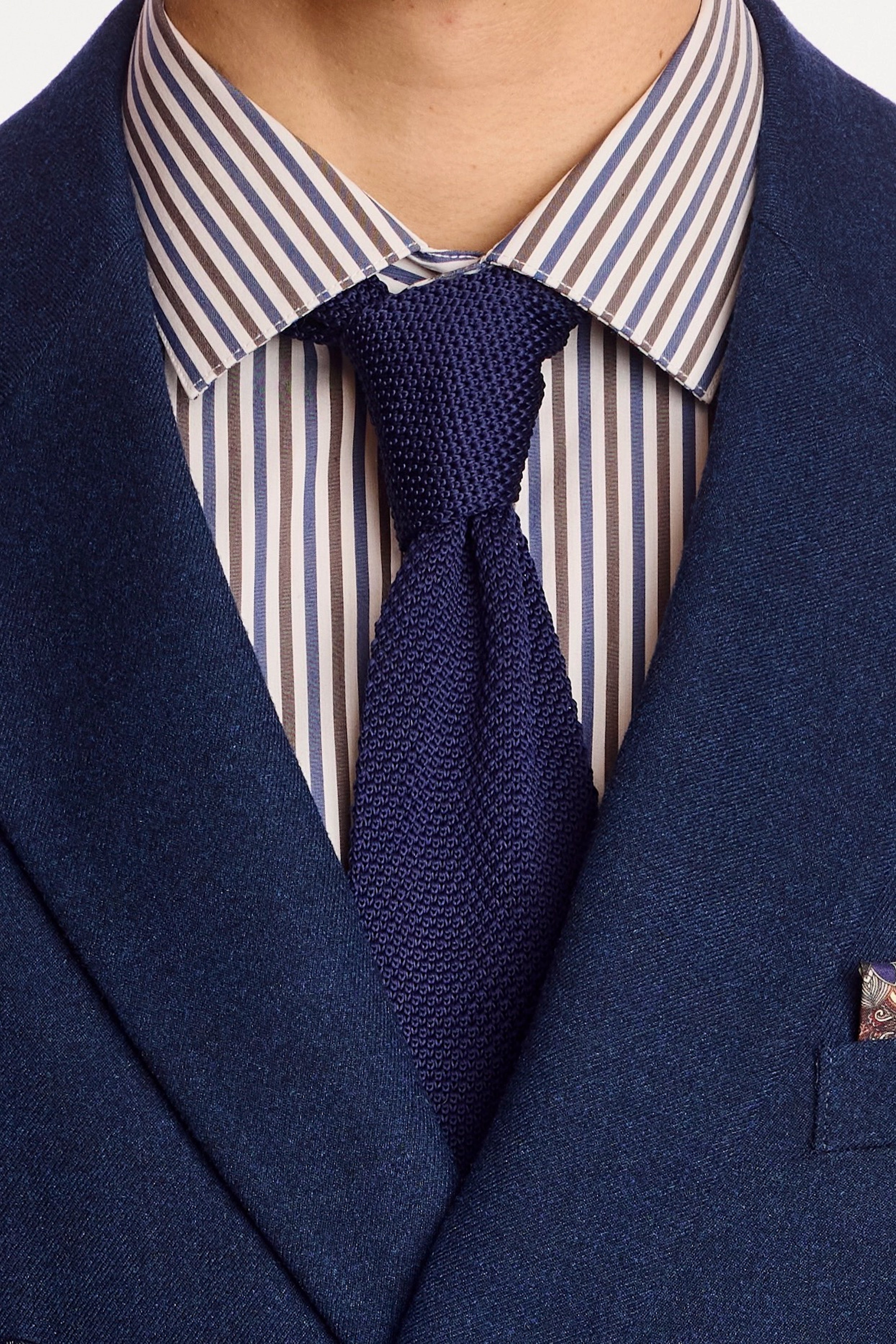 Stanley Knit Tie - Navy