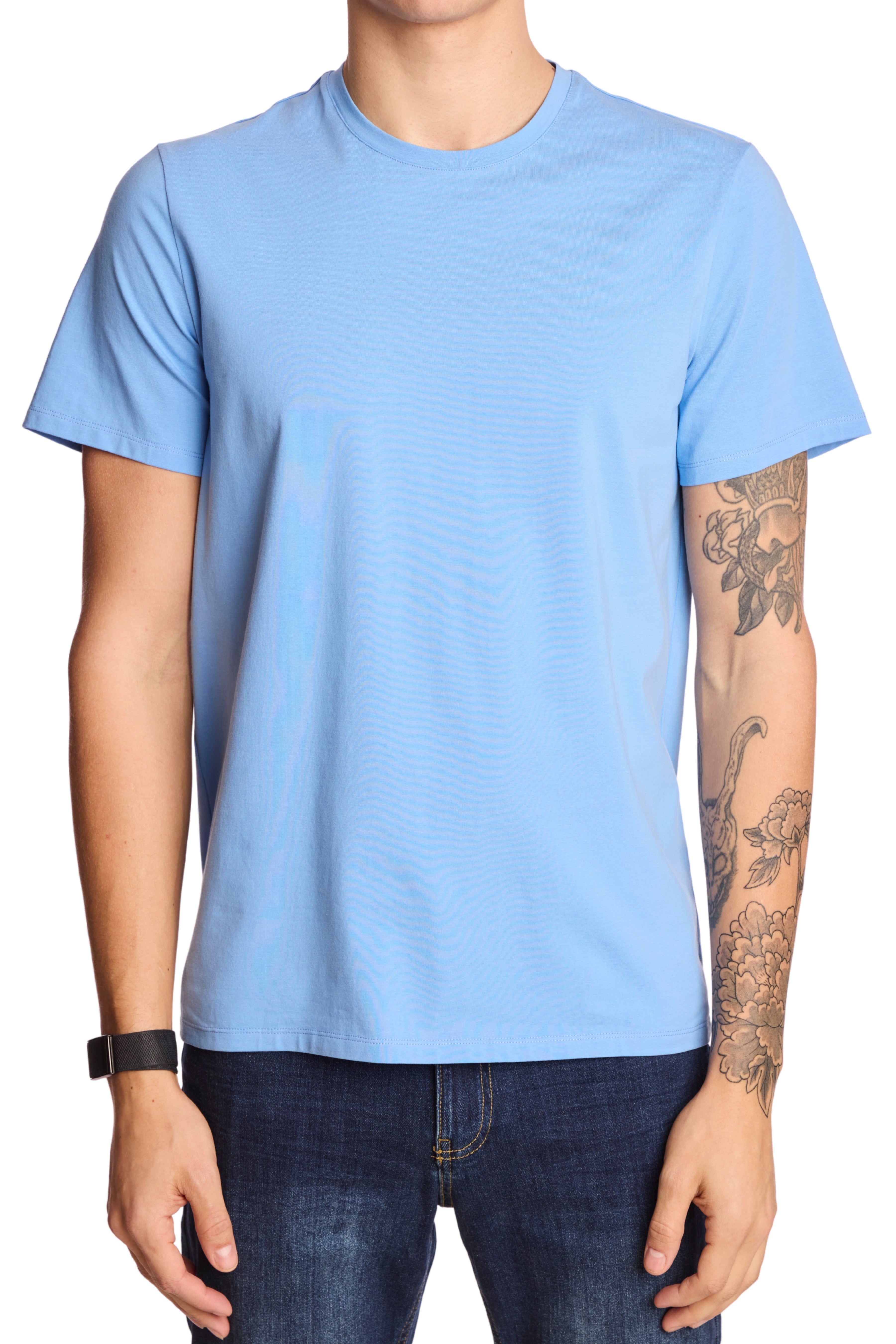 Lucas Crewneck T-Shirt - Easy Blue