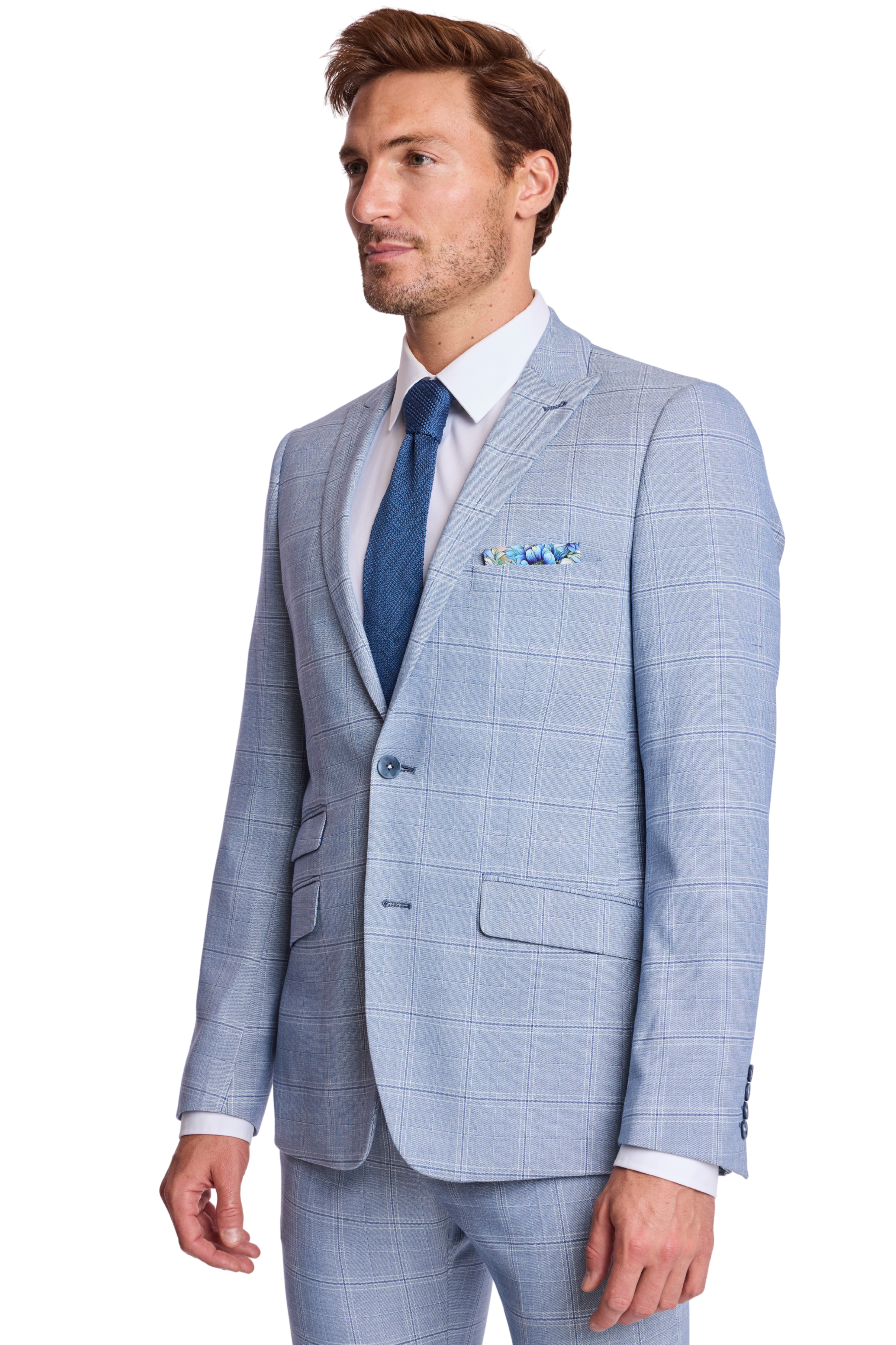Ashton Peak Jacket - slim - Blue White Check