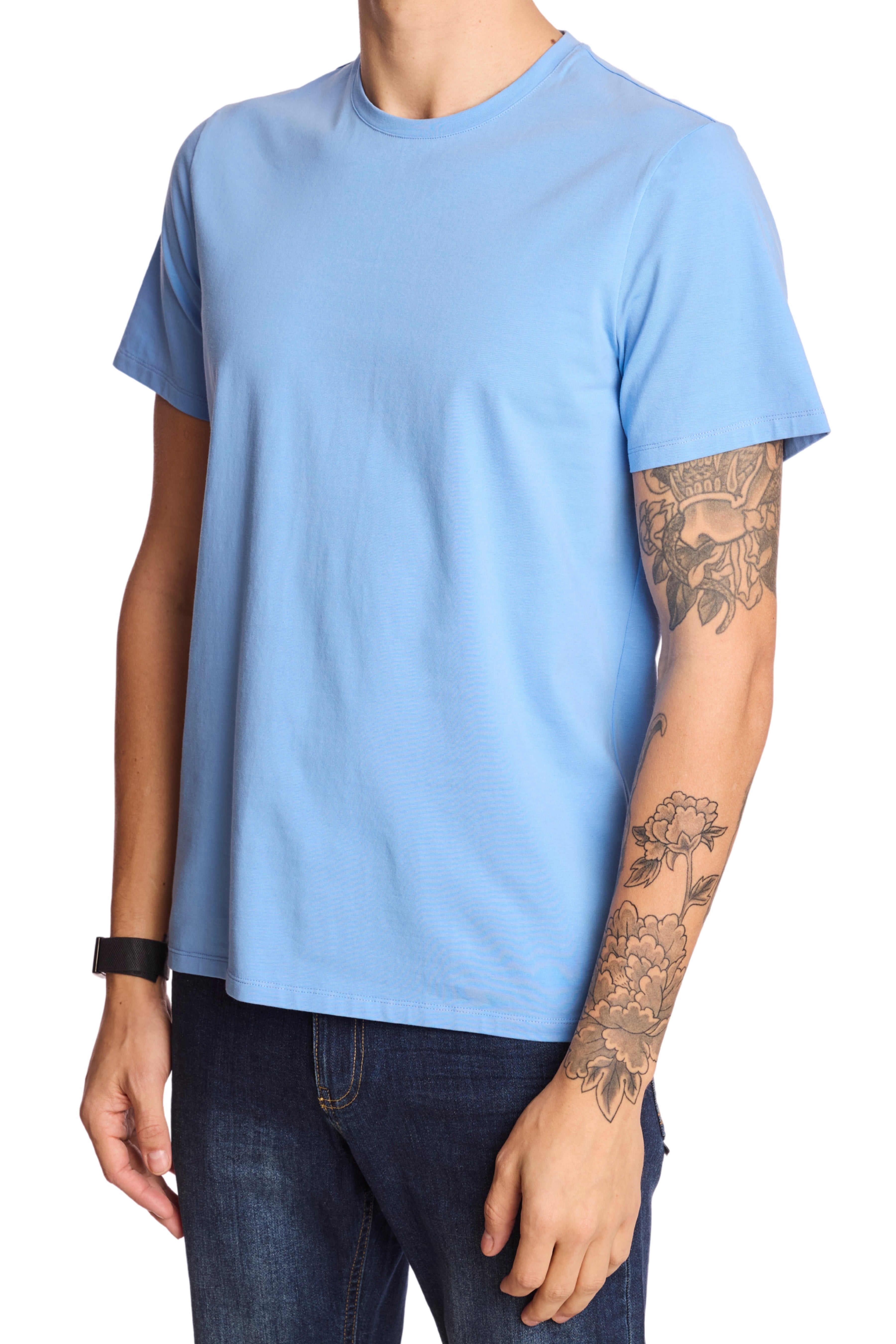 Lucas Crewneck T-Shirt - Easy Blue